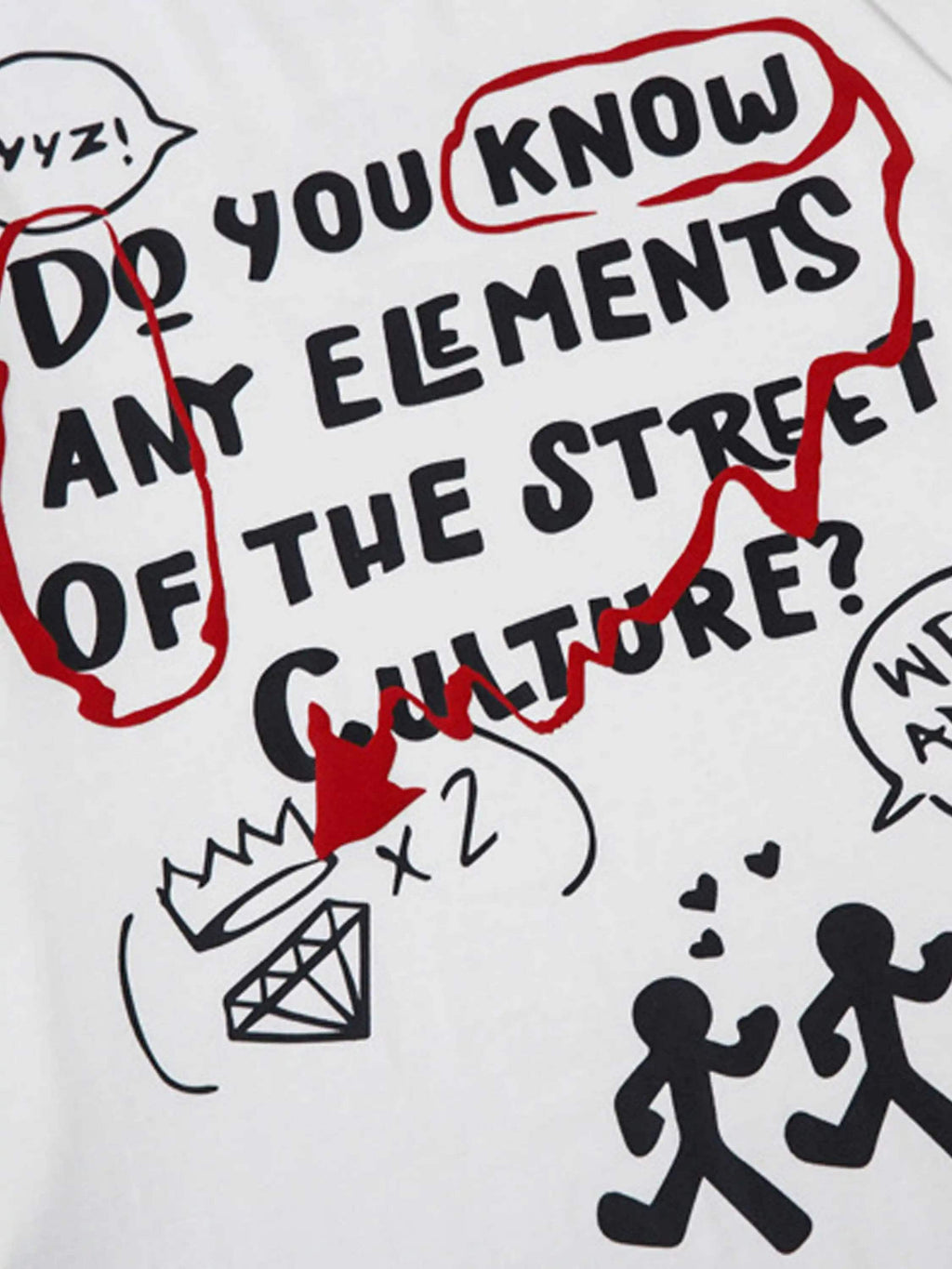 Disguisen Street Fun Letter Graffiti Long Sleeve T-Shirt