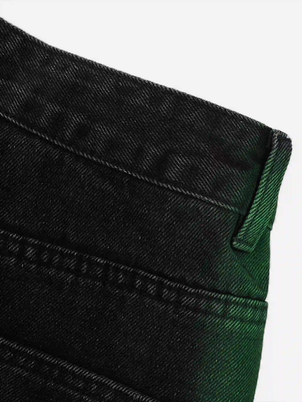 Disguisen Hip-Hop Green Hand-Painted Dirty Jeans