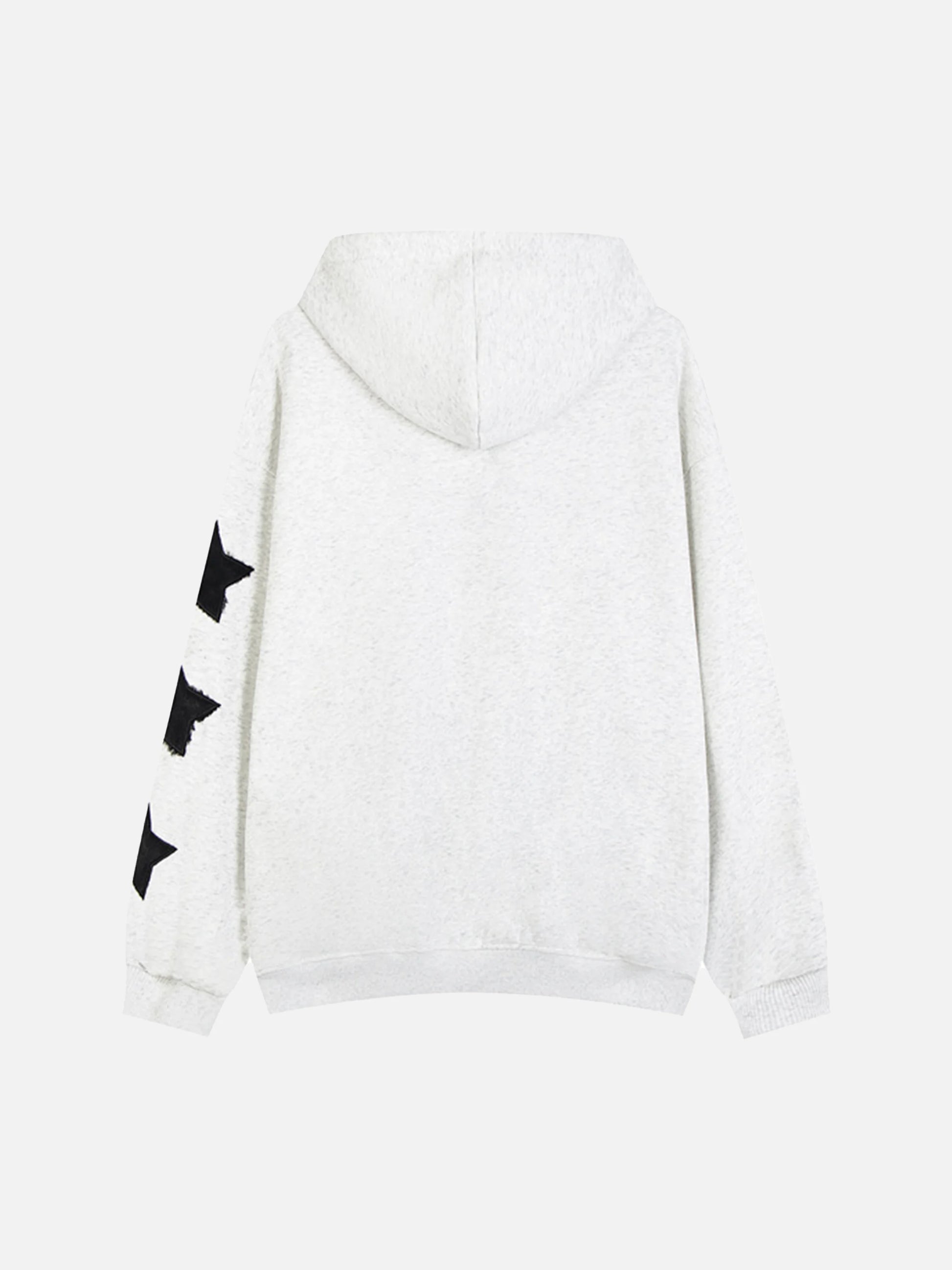 Letter Printed Fleece Hoodie