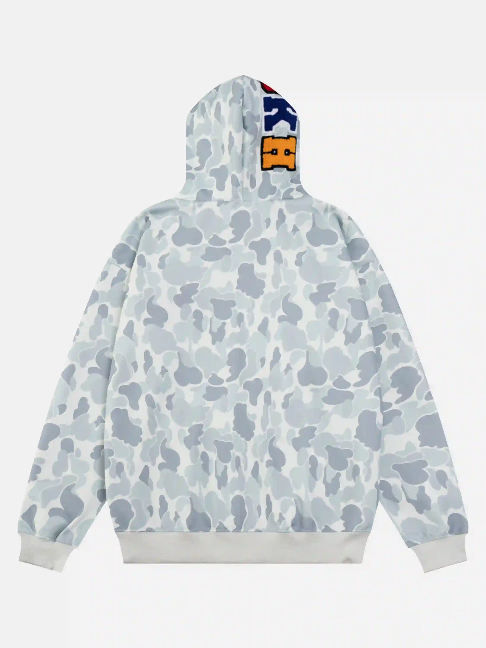 Camouflage Double Cap Design Hoodie