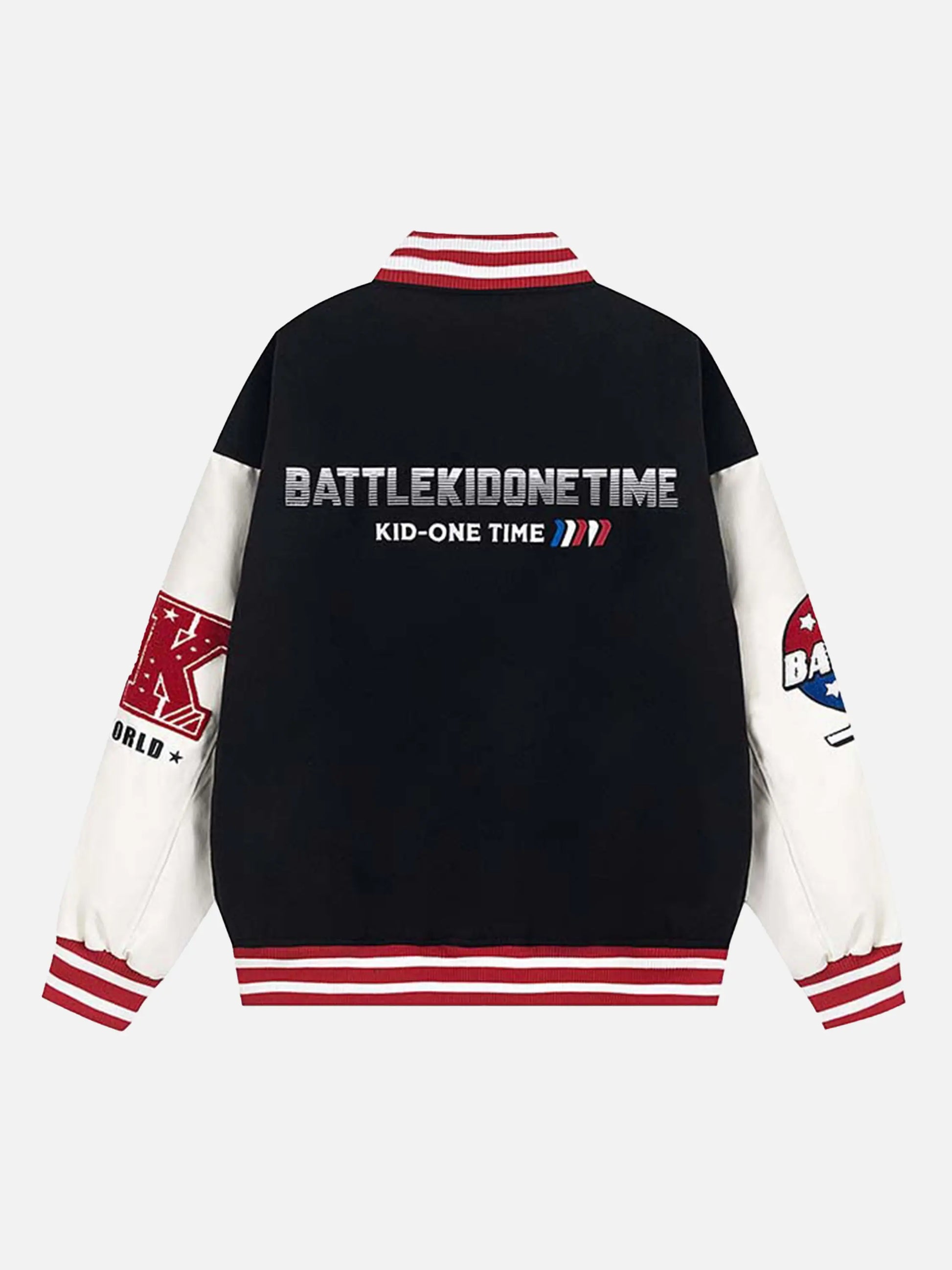 Number 56 Embroidered PU Baseball Jacket