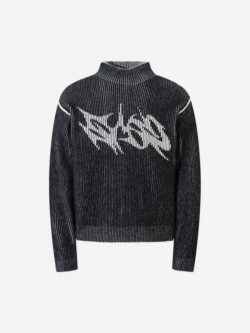 Disguisen Jacquard Half Turtleneck Knitted Sweater