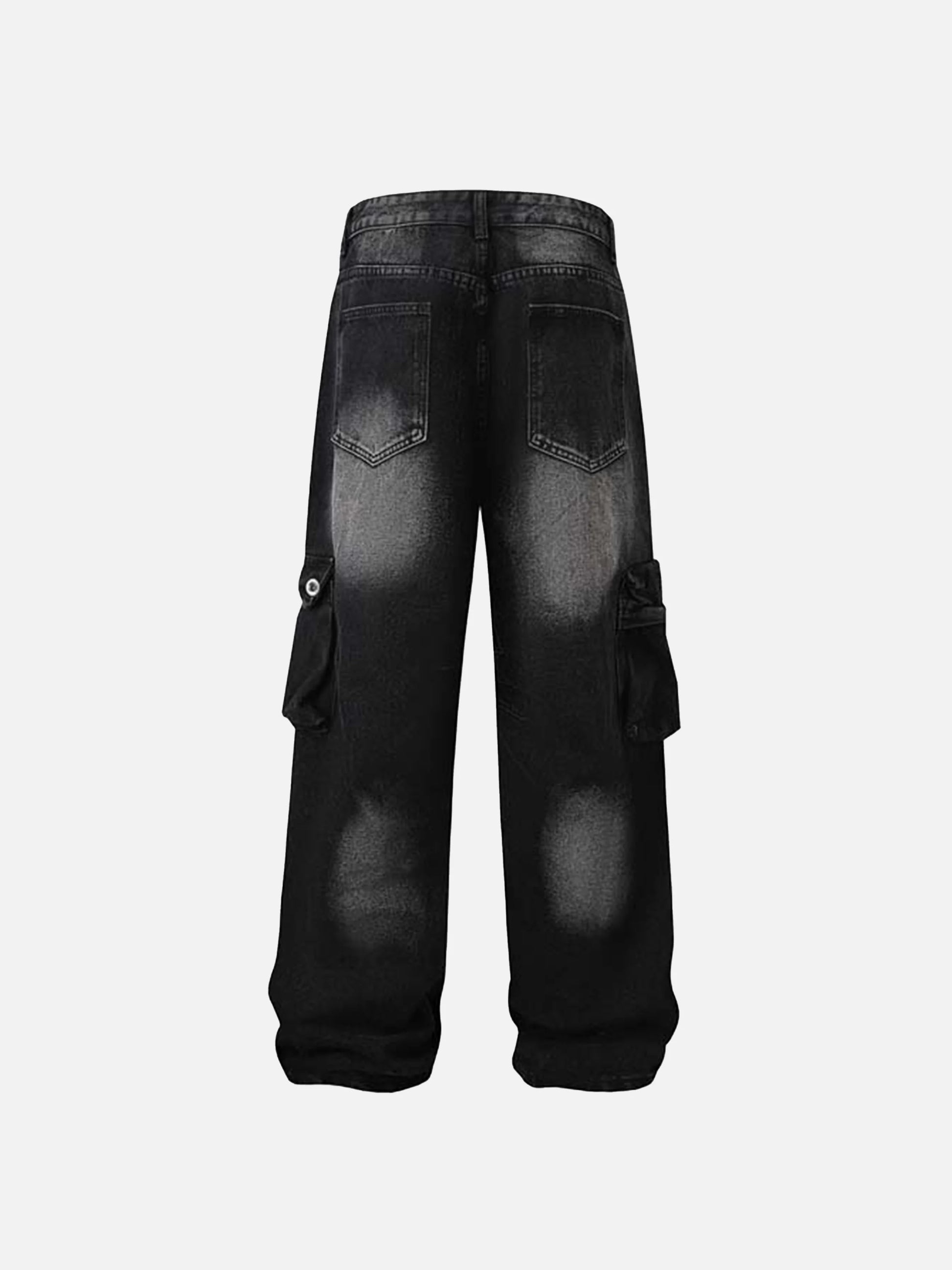Gradient Multi-Pocket Cargo Jeans