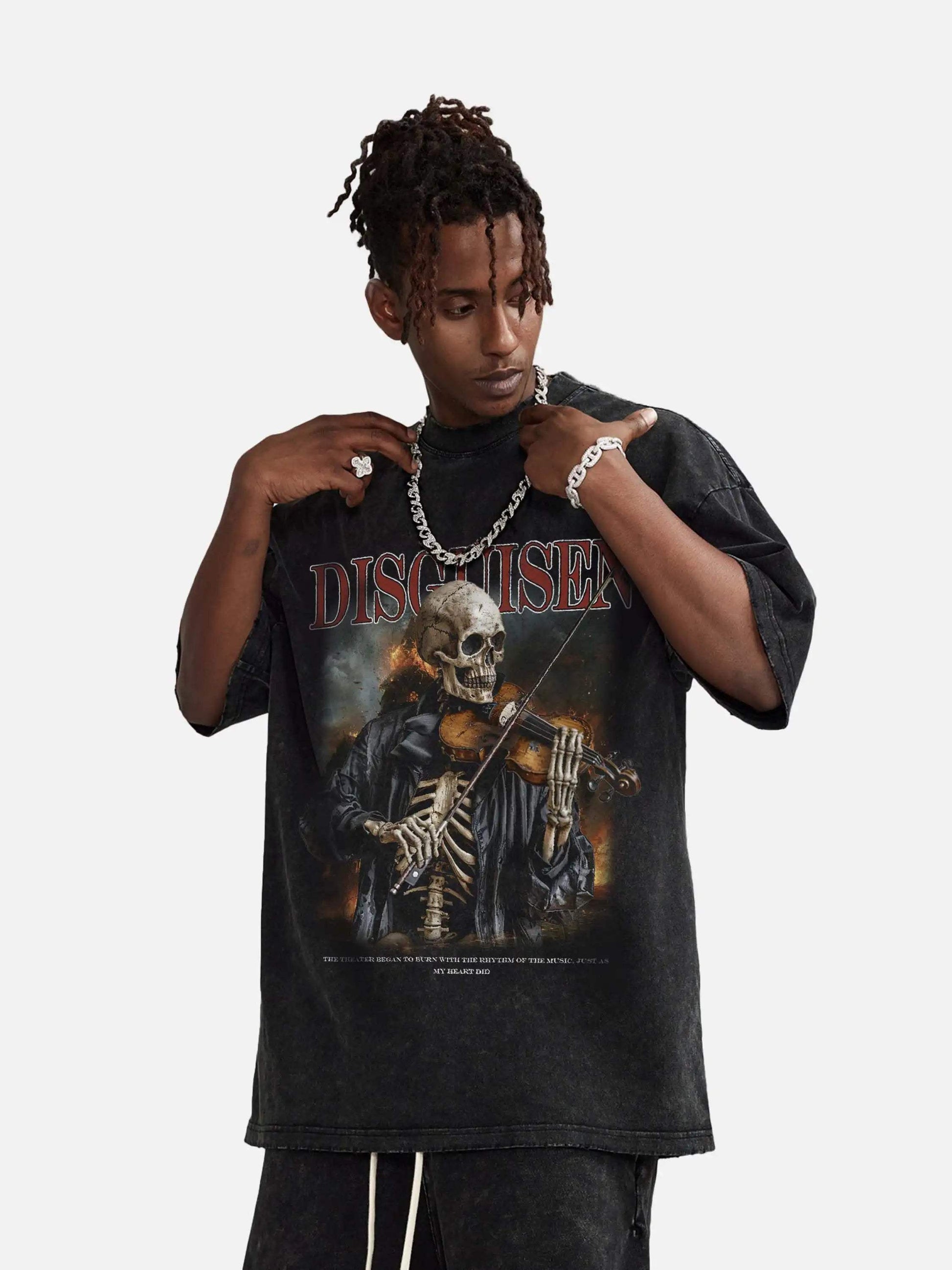 Disguisen Skull Vintage Loose T-Shirt