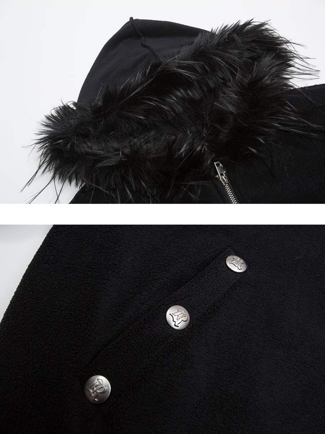 Vintage Clean Fit High Street Fur Collar Jacket