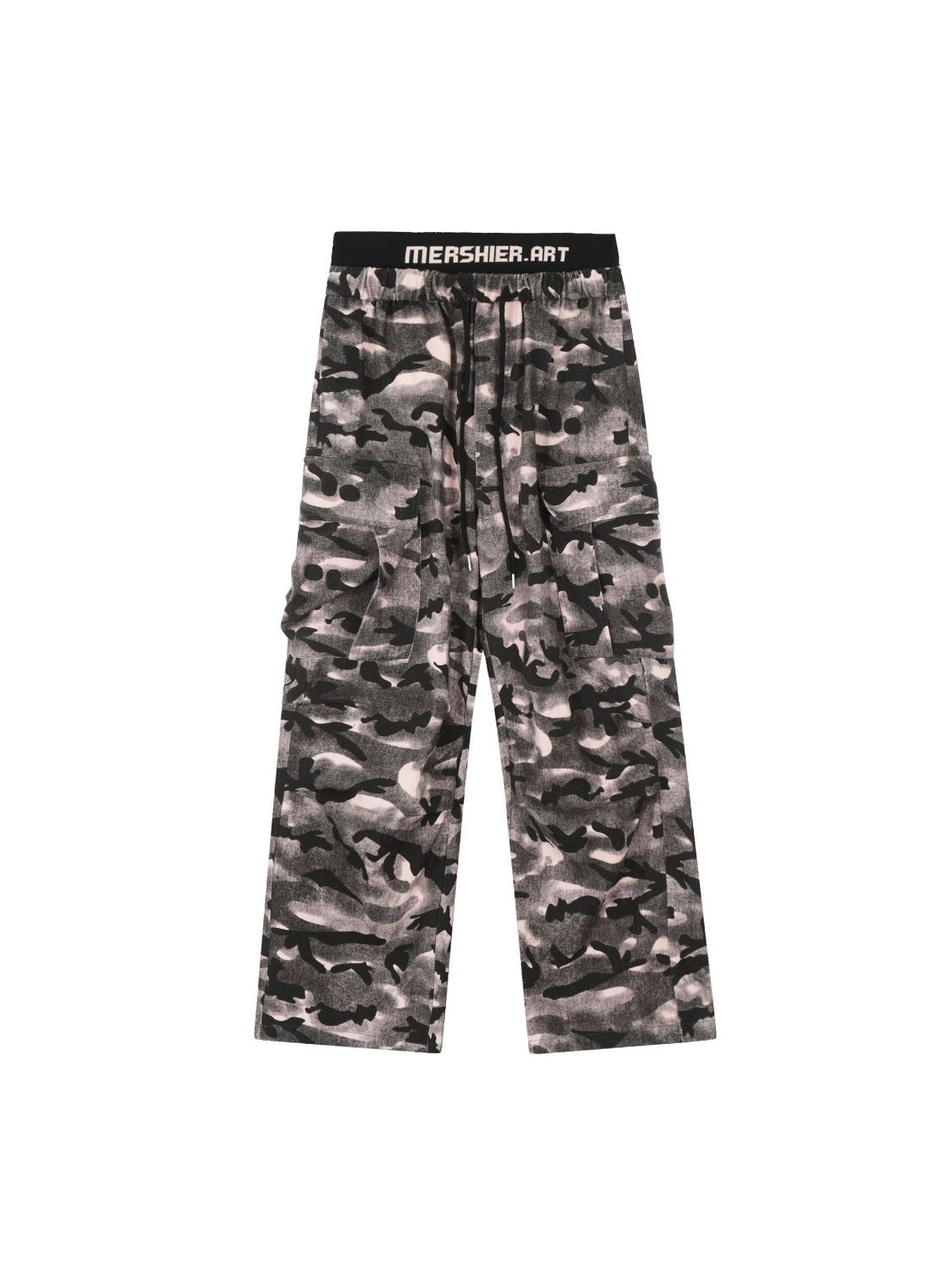 Fake Two-piece Camouflage Drawstring Cargo Pants
