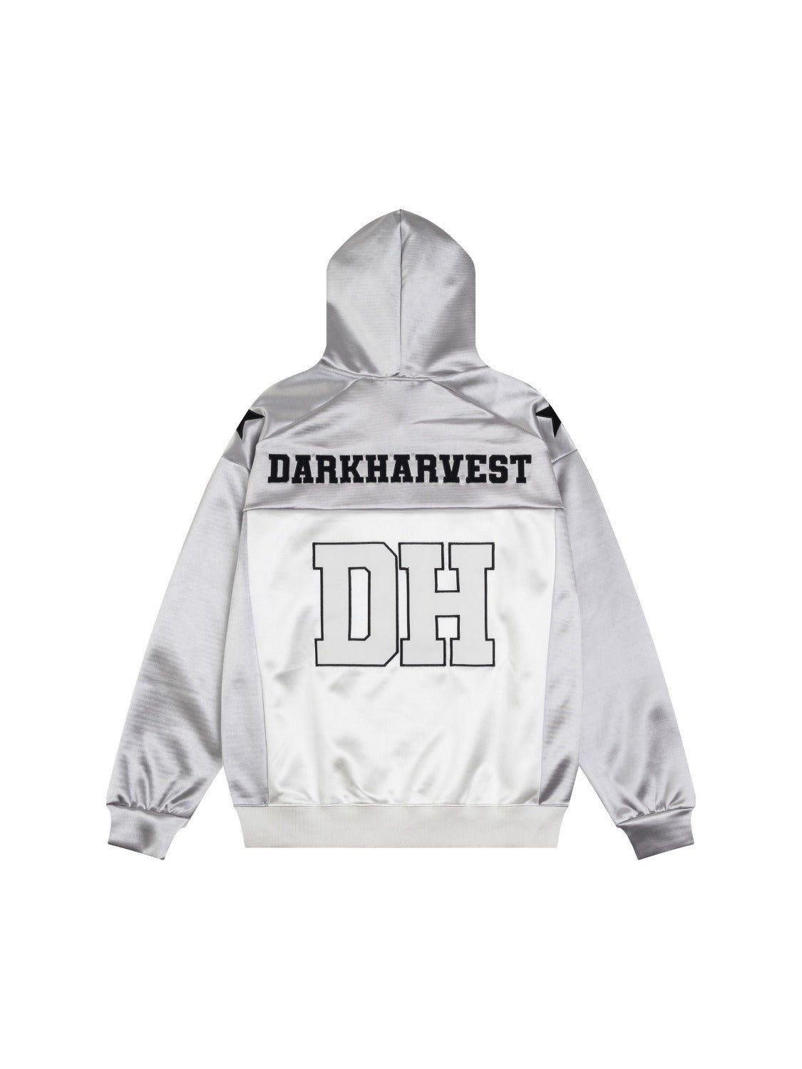 Vintage Collision Color Letter Embroidery Hoodie