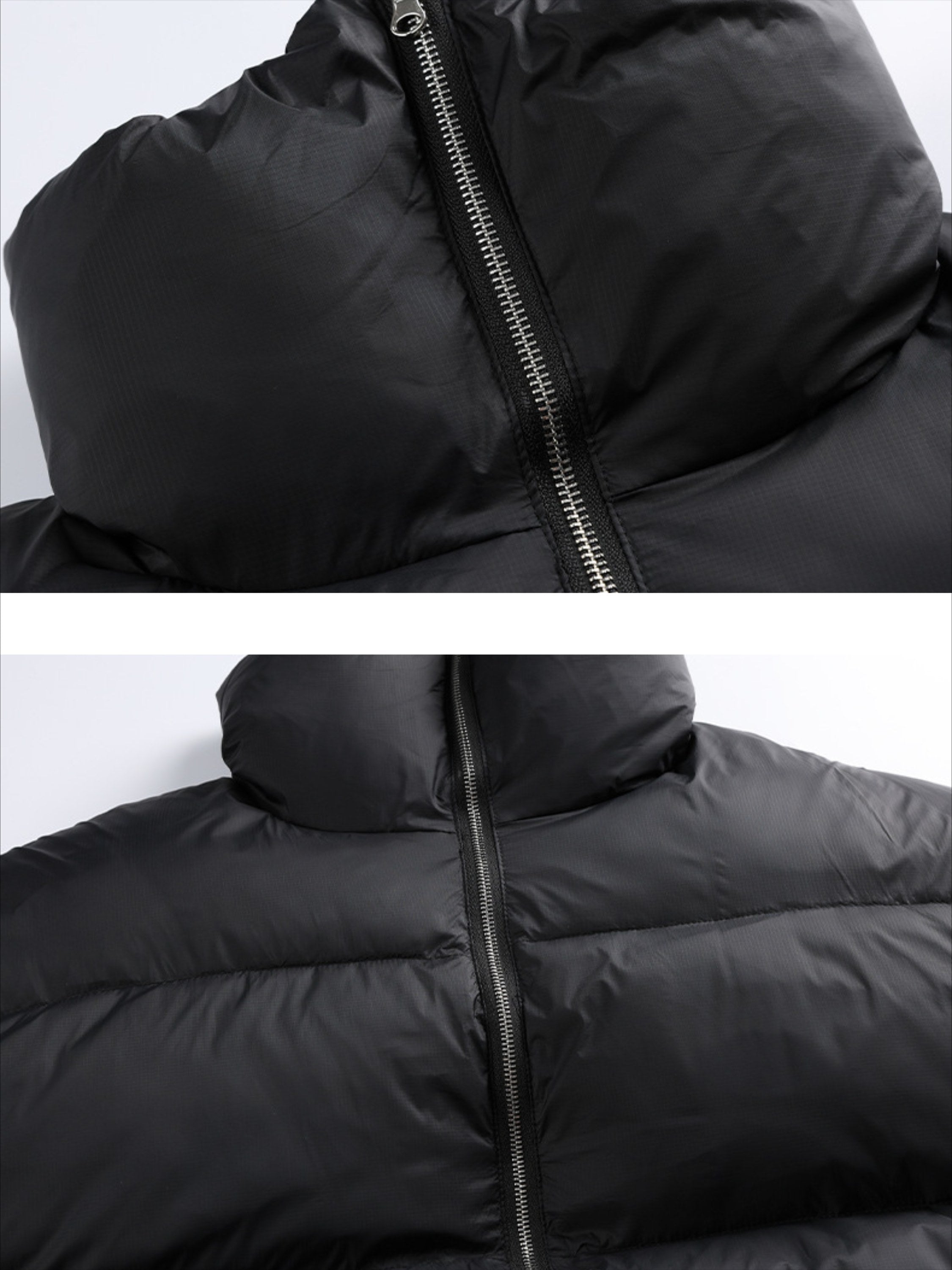 Solid Color Short Stand-up Collar Coat