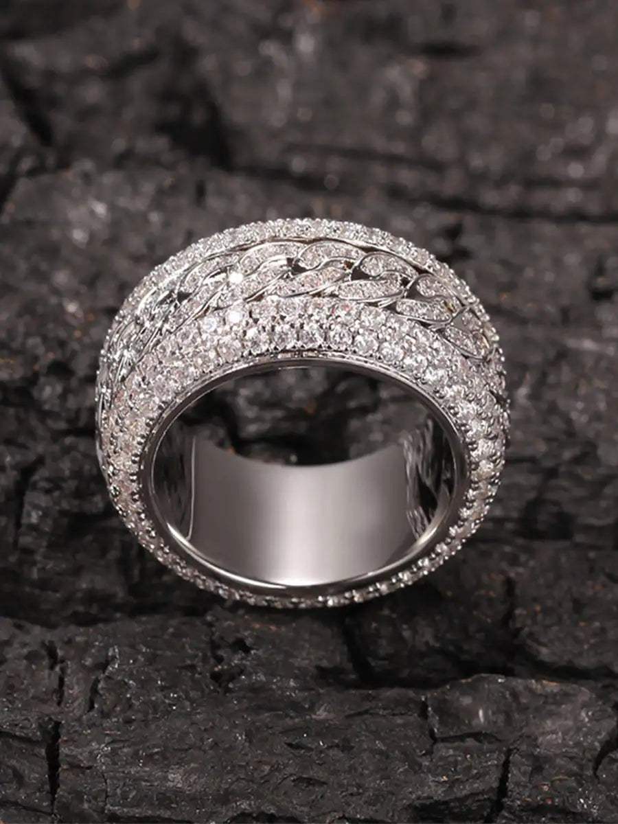 Disguisen Full Diamond Spinnable Ring