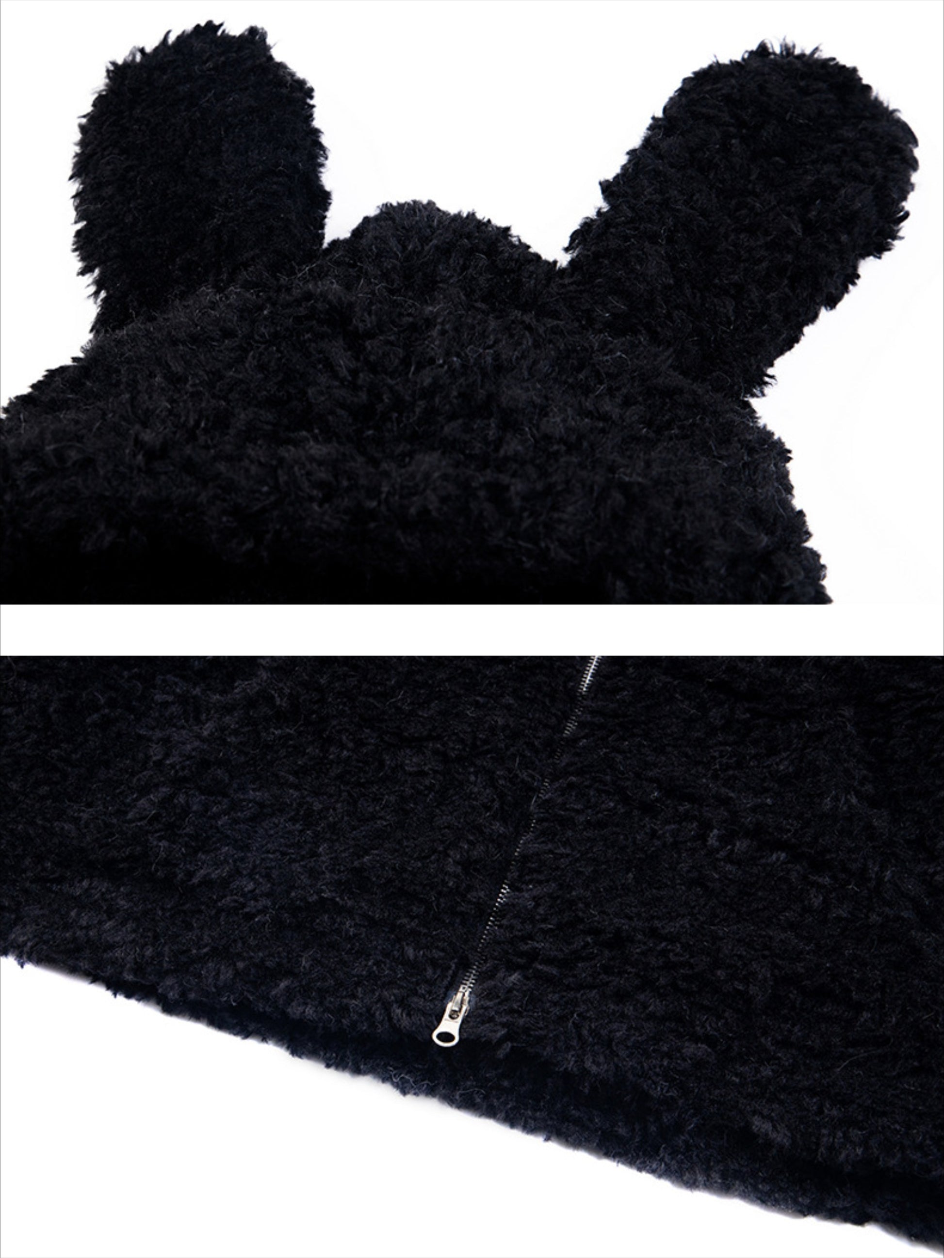 Rabbit Ears Hooded Plush Coat
