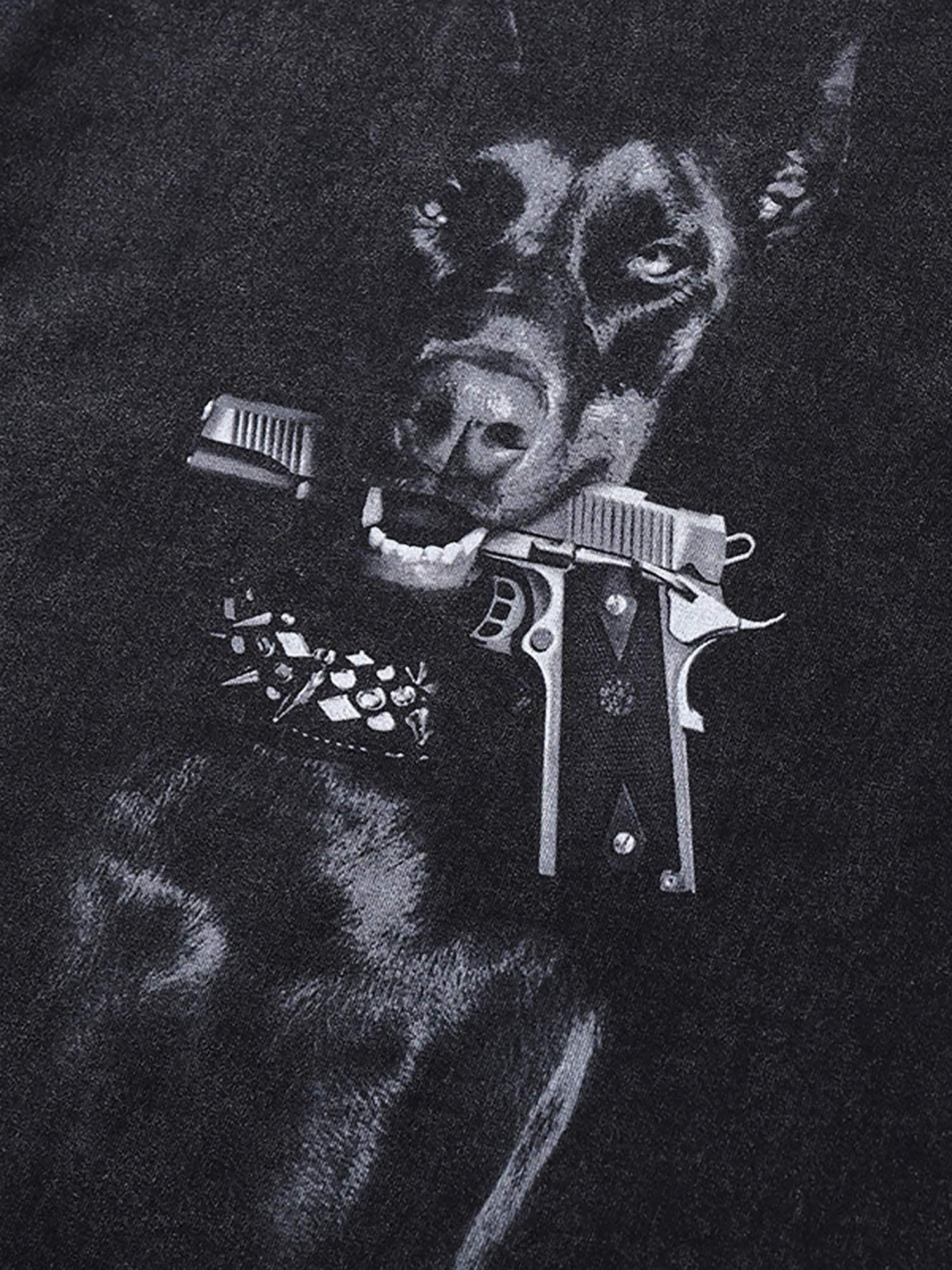 Disguisen American High Street Washed And Distressed Doberman Pinscher T-shirt