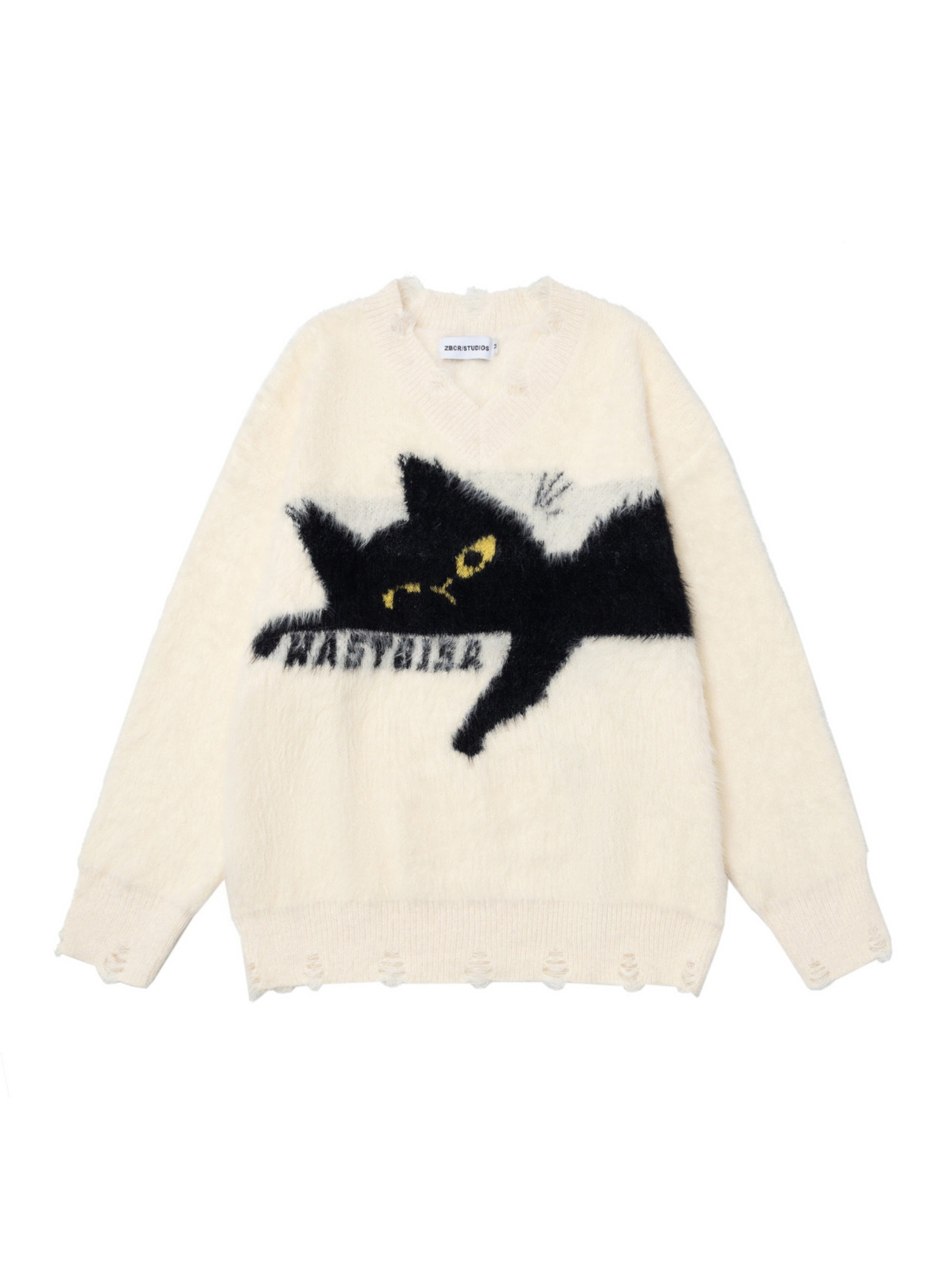 Retro Lazy Cat Sweater