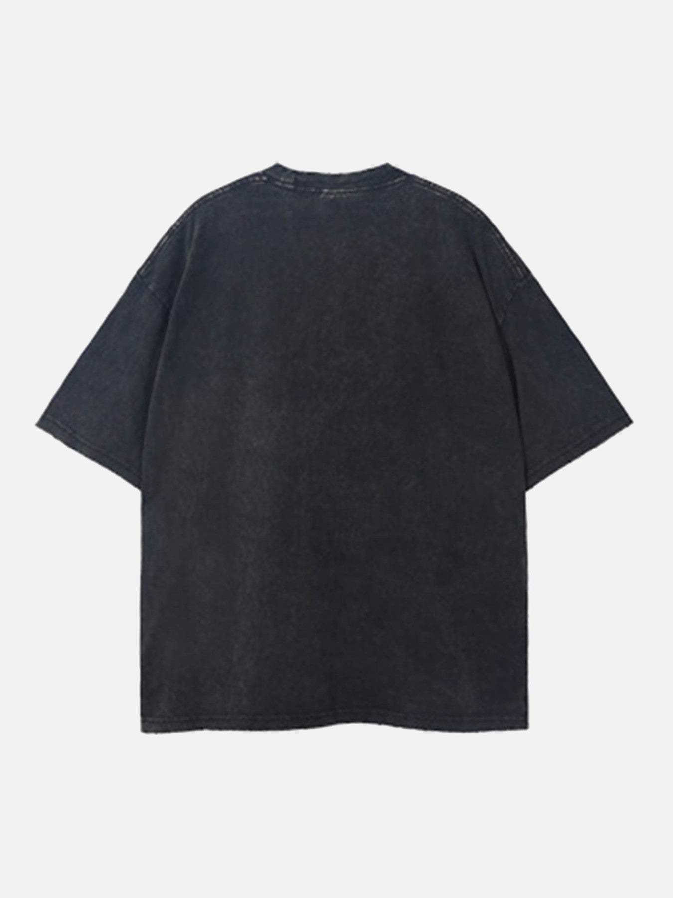 Disguisen Loose Retro Ribbed Print Washed T-shirt