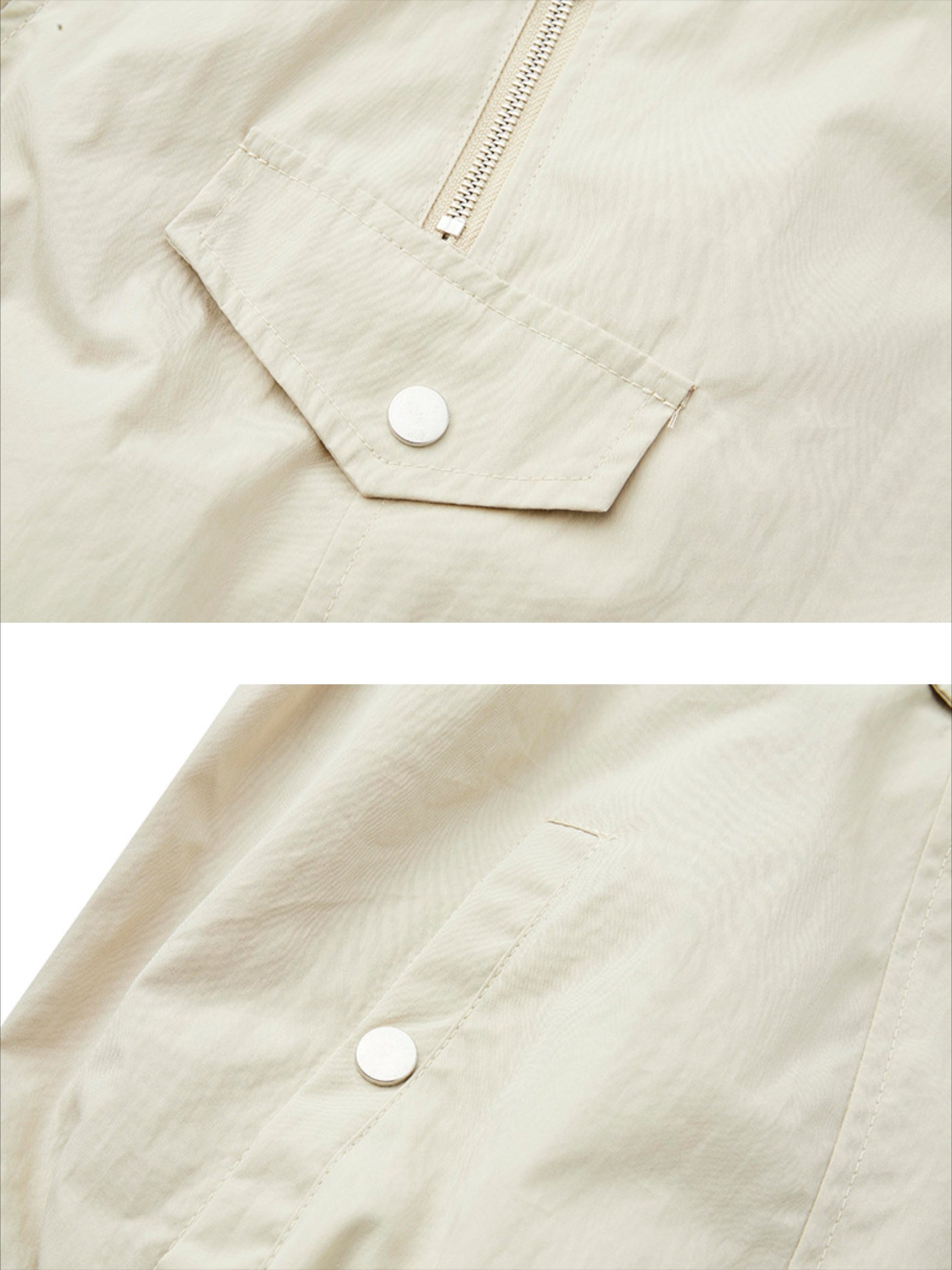 Vintage Work Cargo Solid Color Leisure Jacket