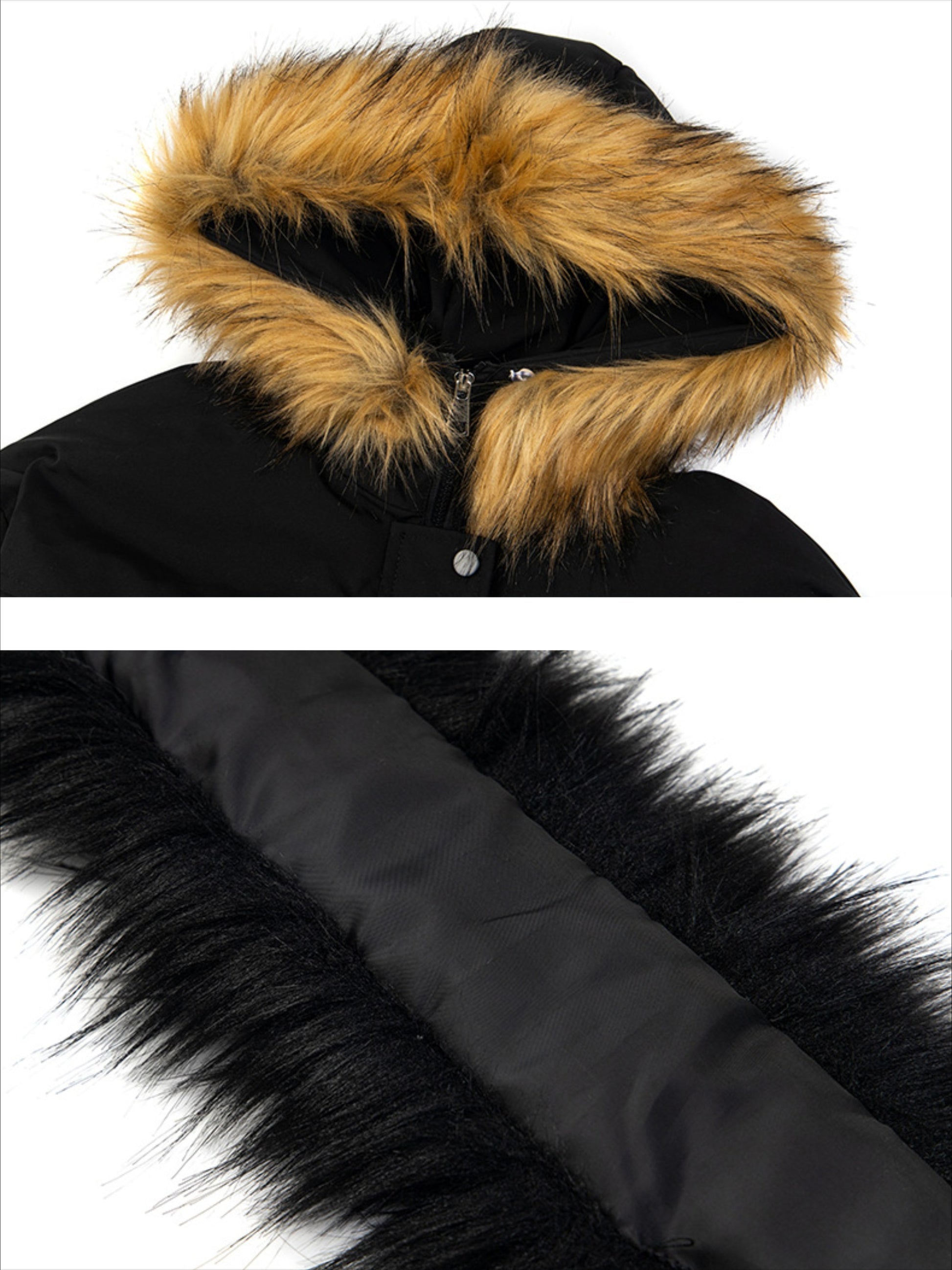 Vintage Detachable Fur Collar Pike Coat