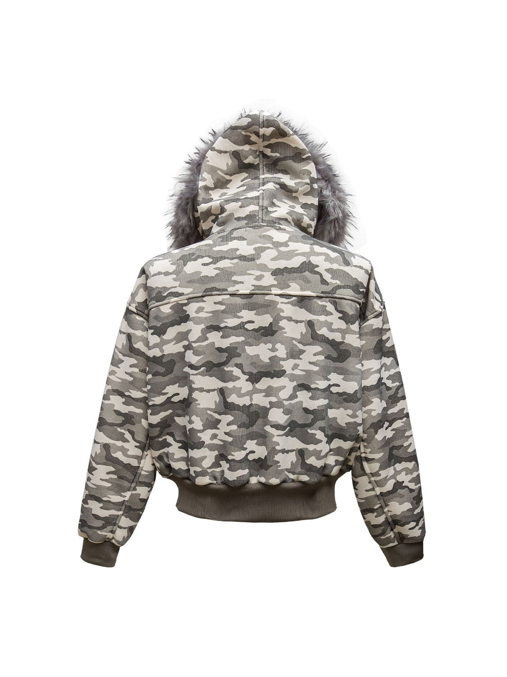 Vintage Camouflage Collision Color Assemble Coat