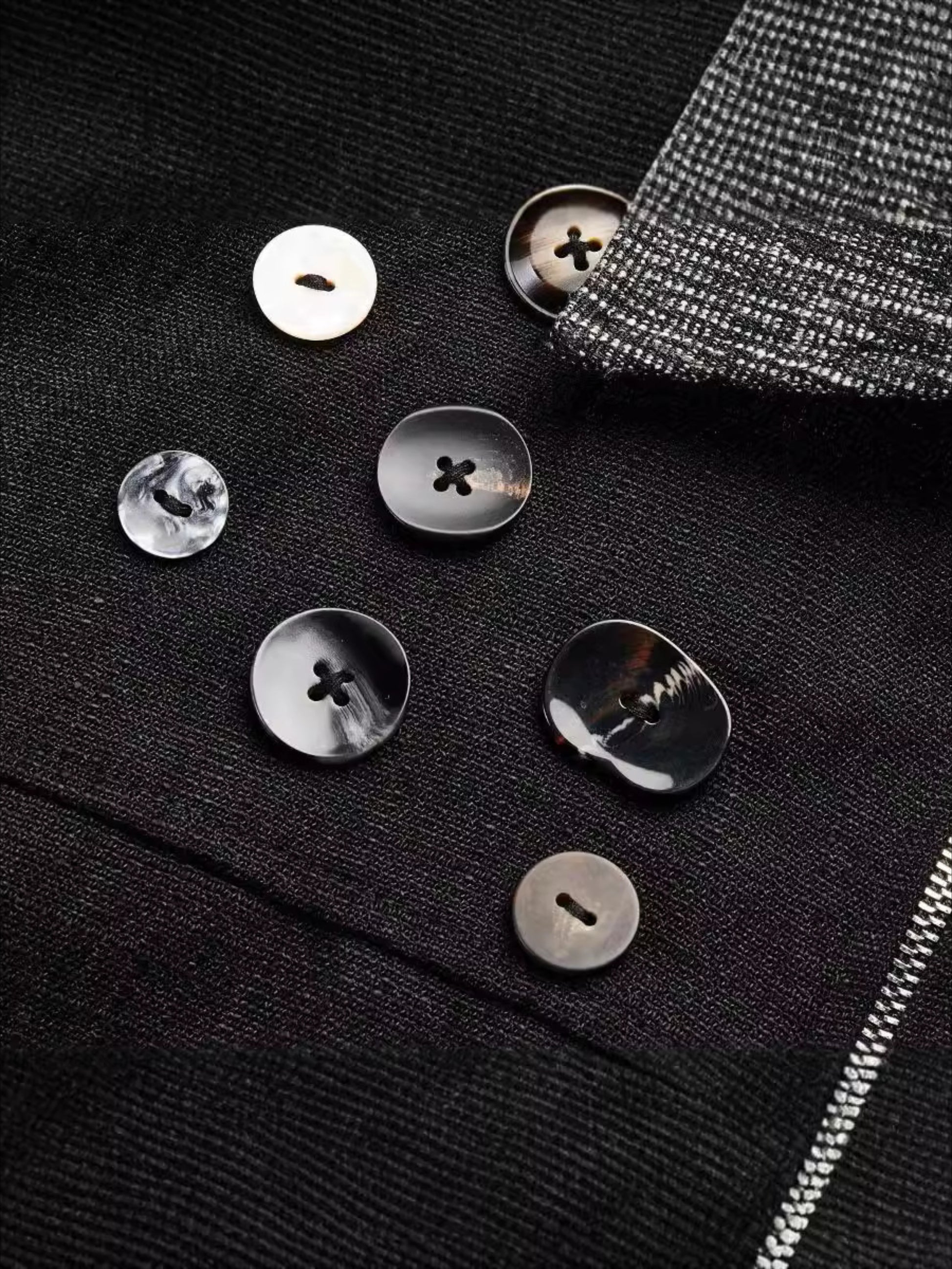 Shell Button Cropped Jacket