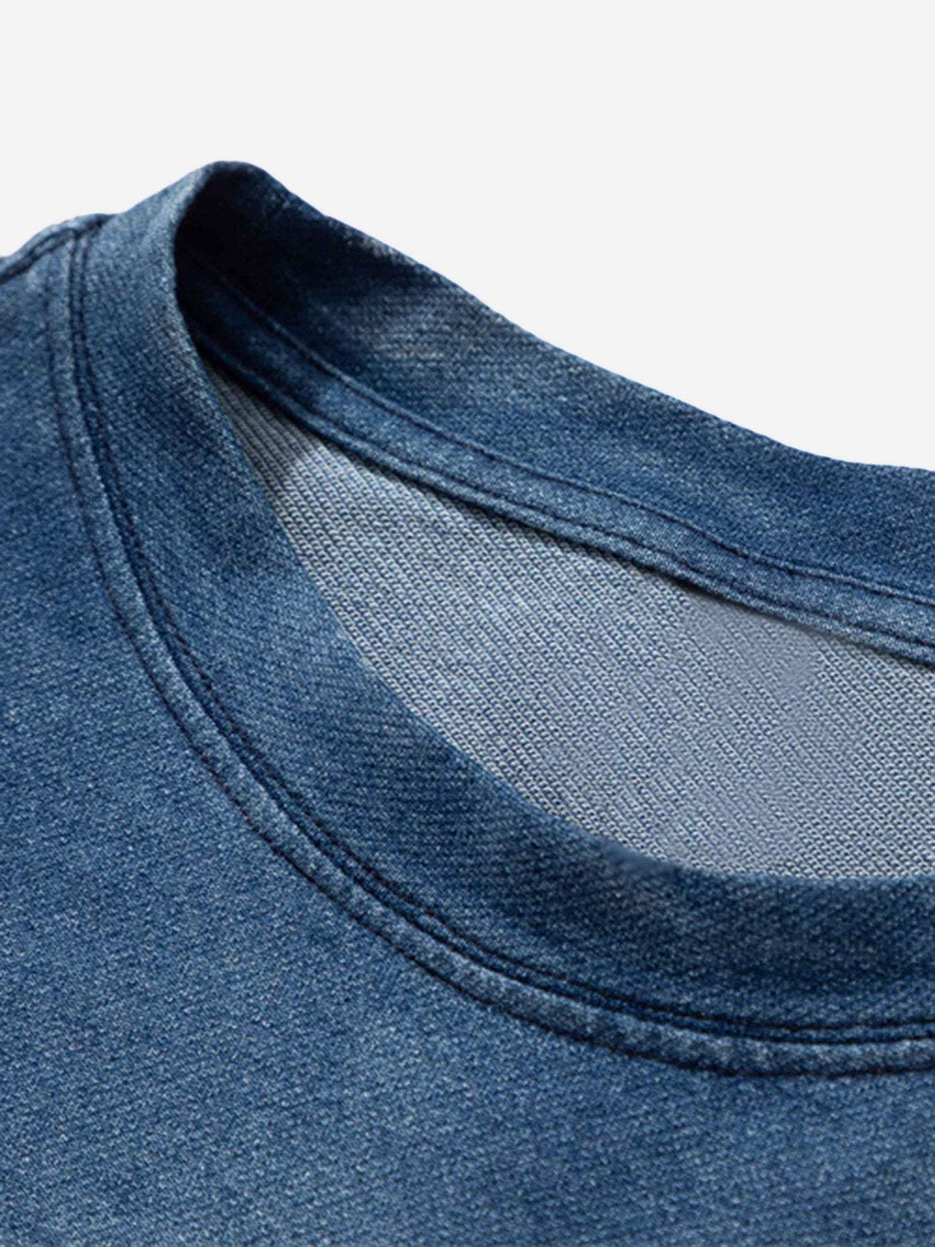 Disguisen Tie-dye Gradient Letter Embroidery T-shirt