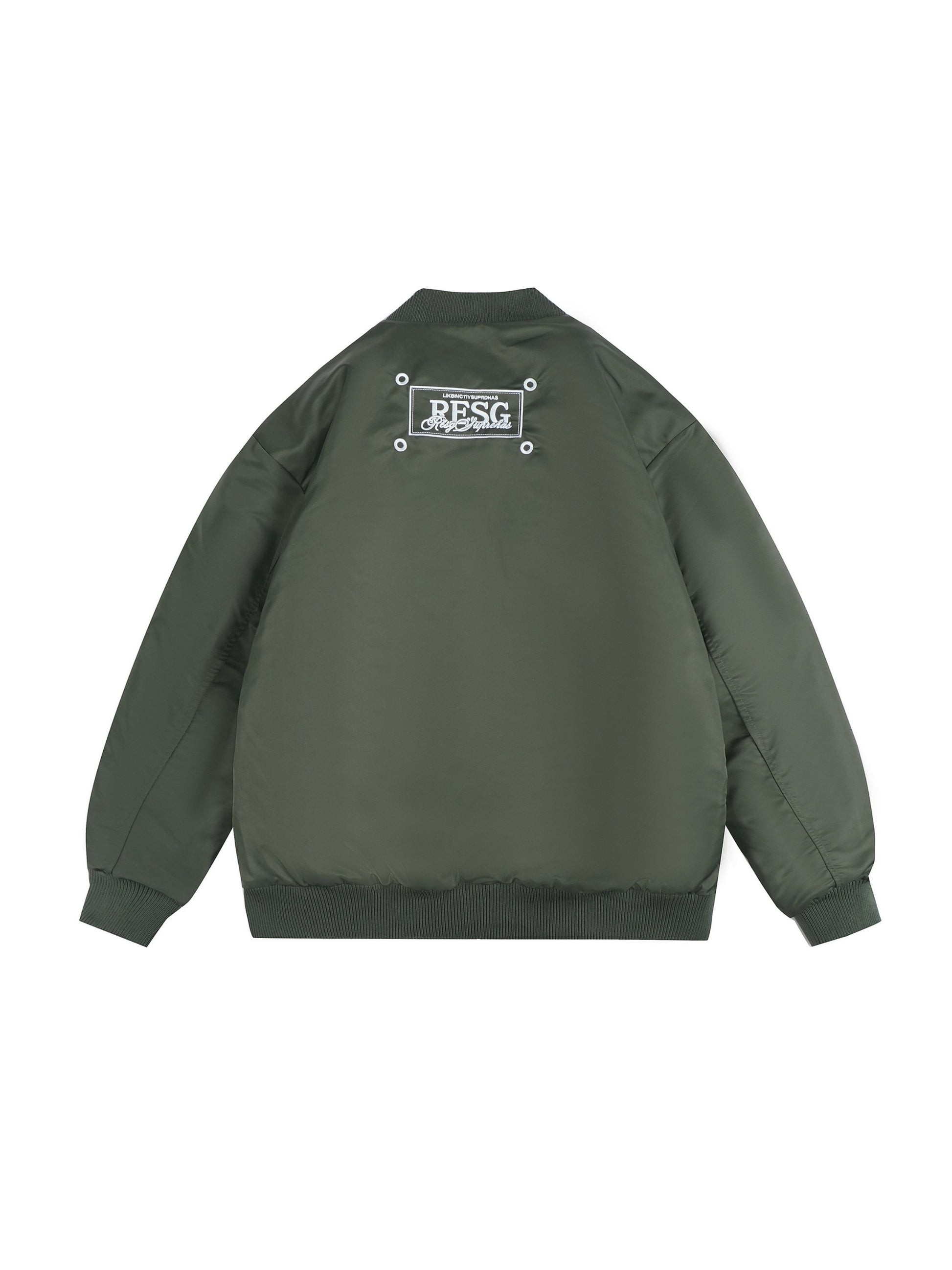 Zipper Embroidery Baseball Coat