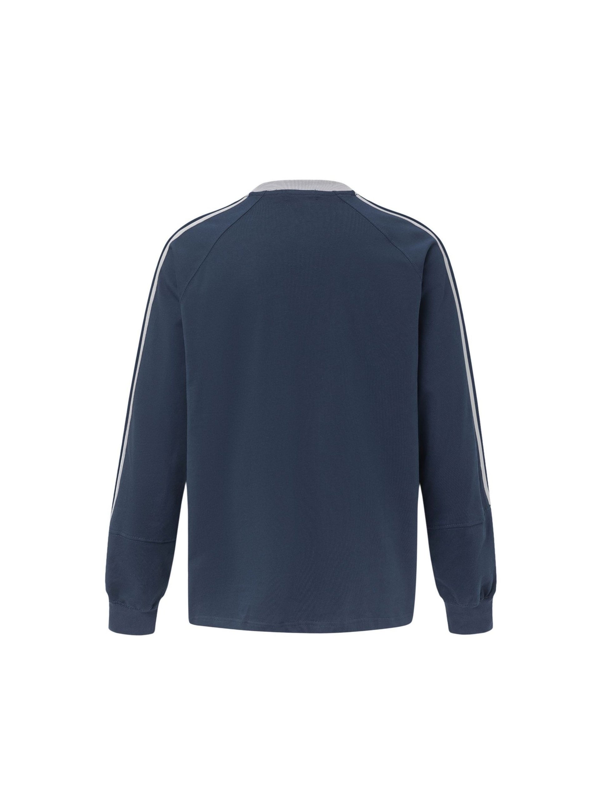 Letter Print Contrasting Colors Stripes Sweatshirt