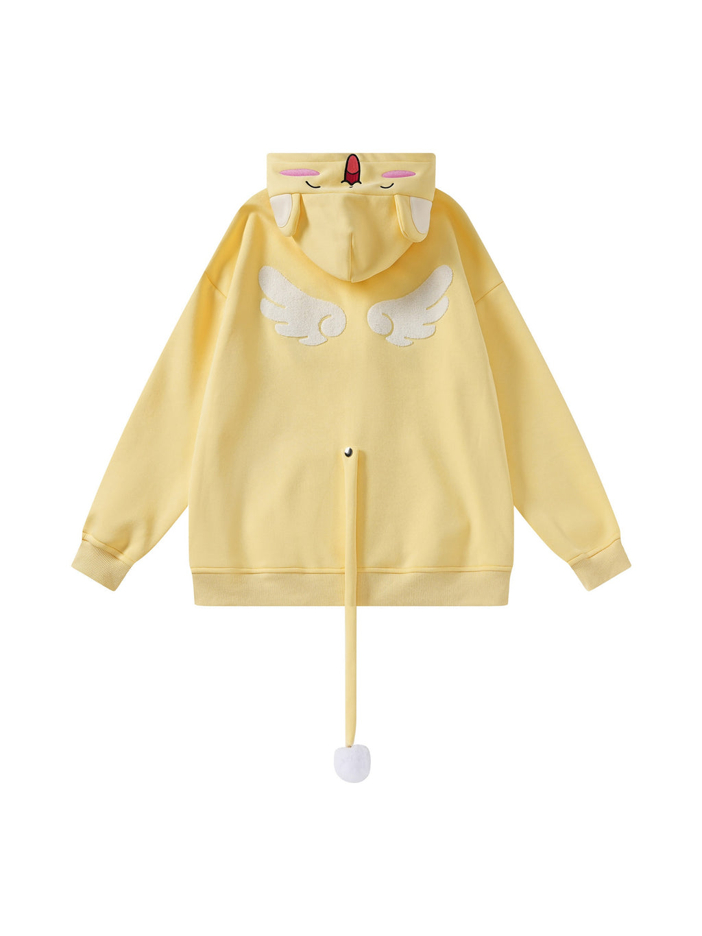 Cute Tail Design Zip-up Hoodie
