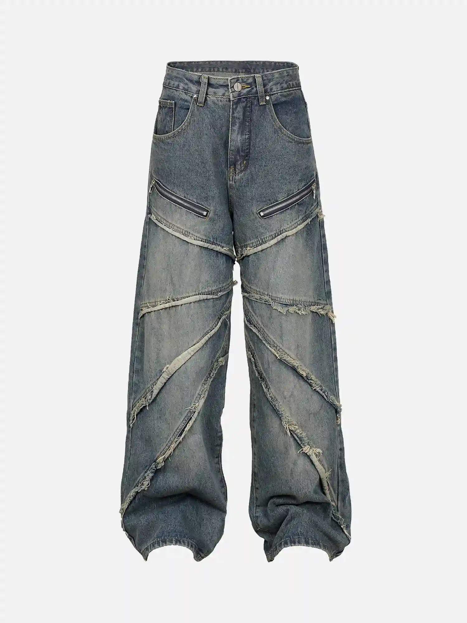 Disguisen American Street Style Washed Distressed Jeans