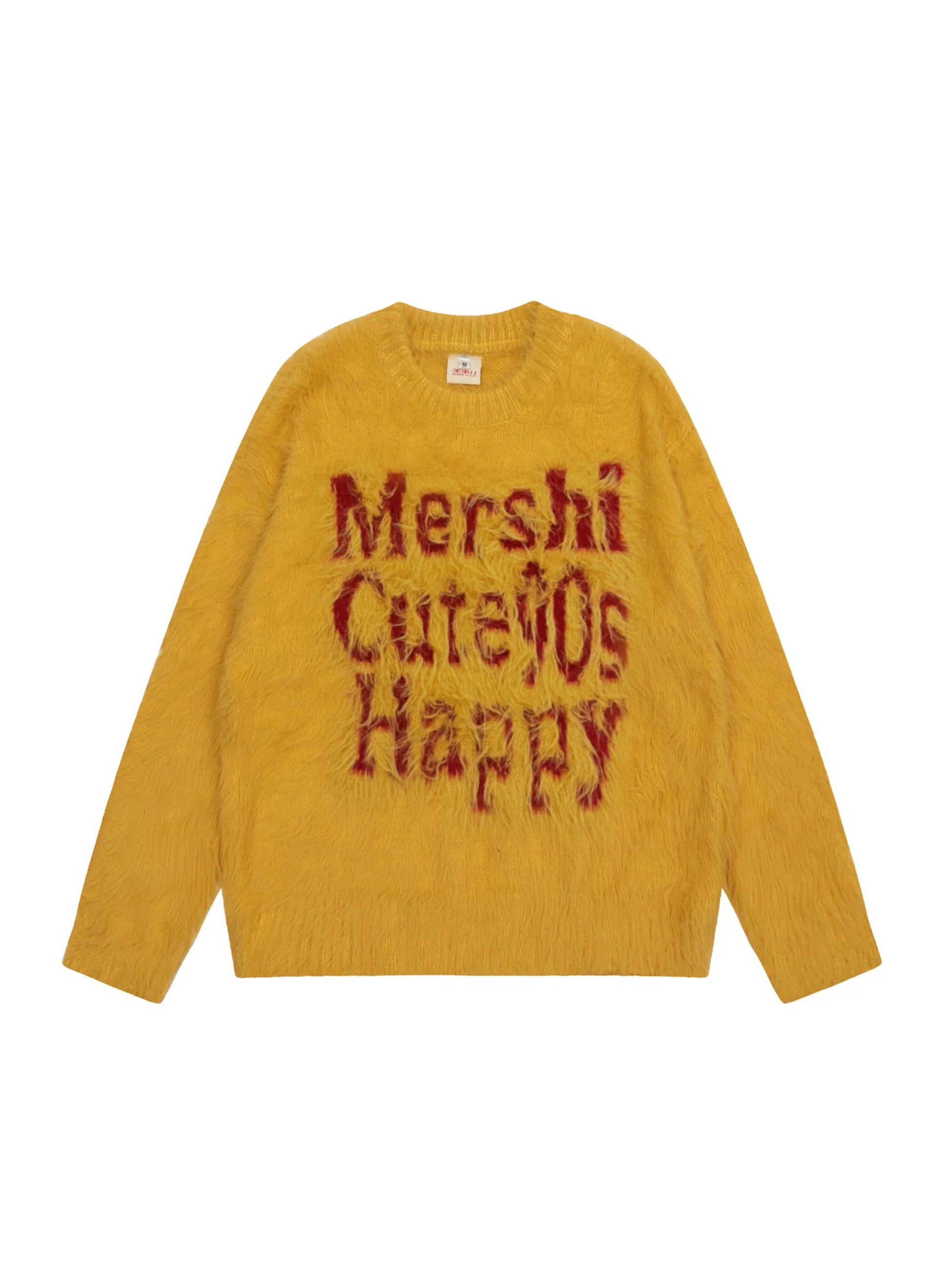 Vintage Contrast Letter Sweater