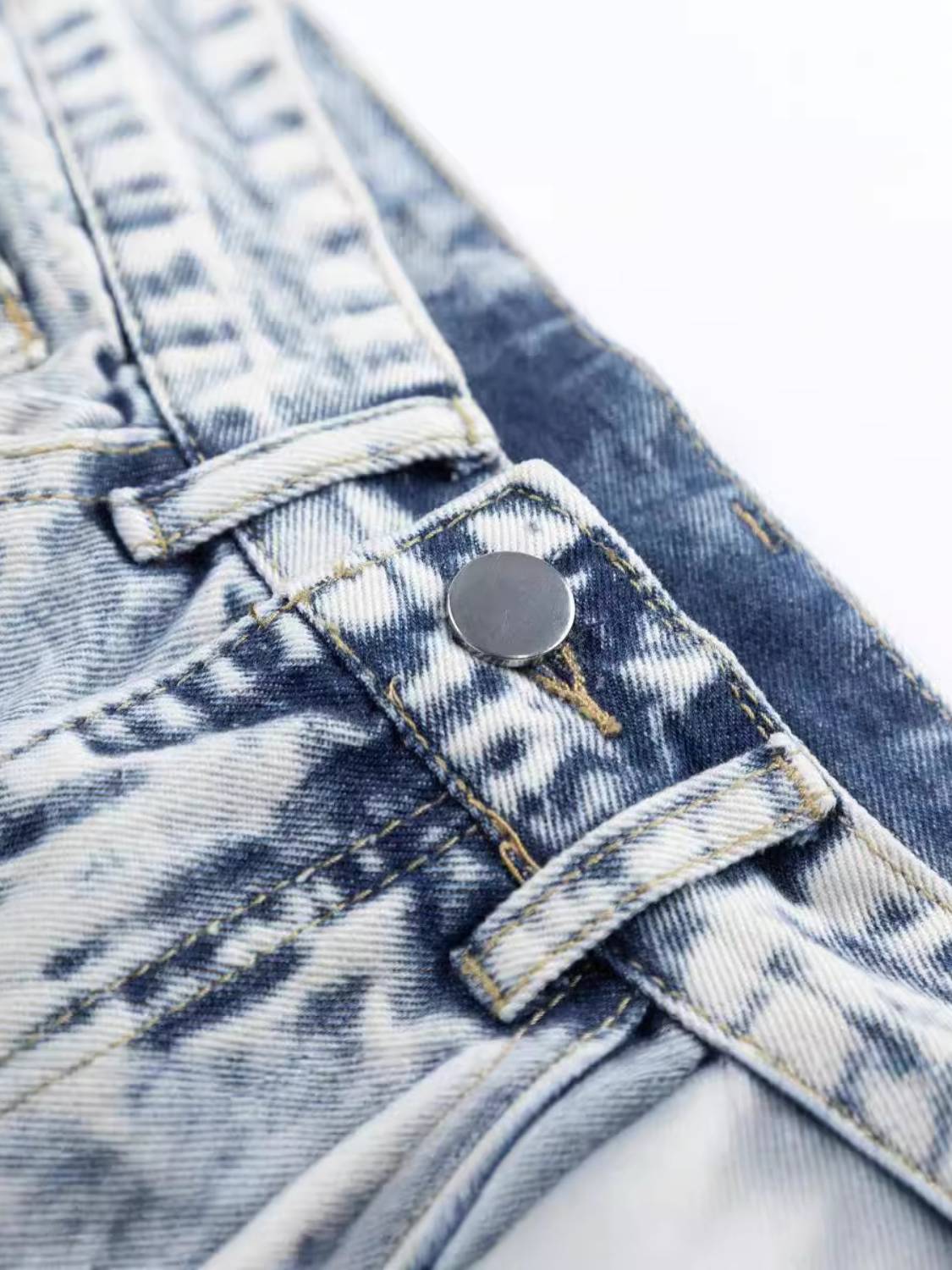 Vintage Washed Striped Jeans