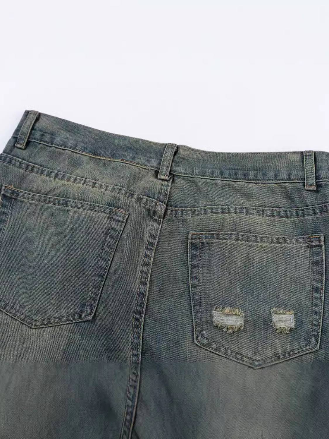 Cat Graffiti Print Jeans