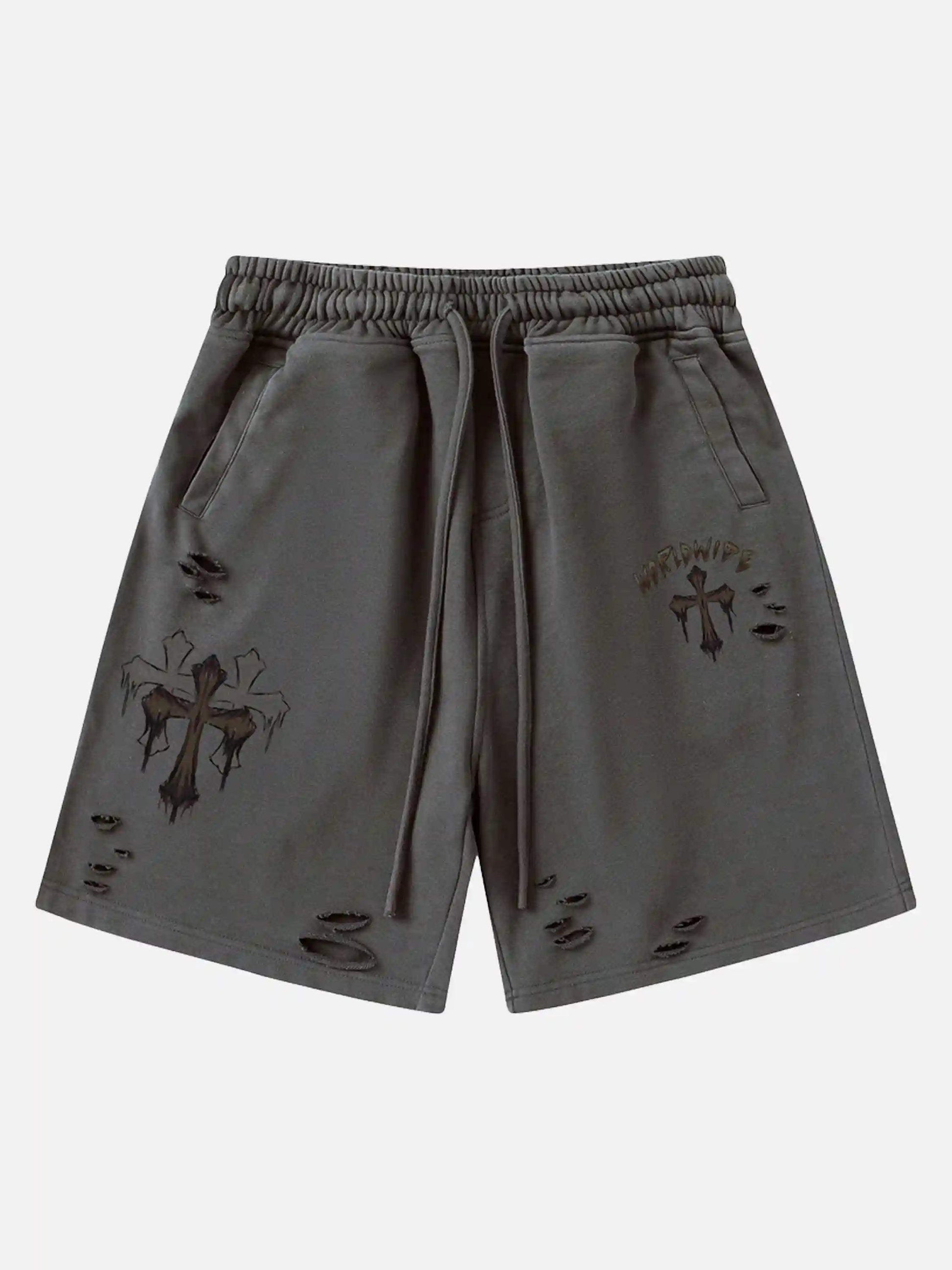 Disguisen American Retro Cross Cut Hole Shorts