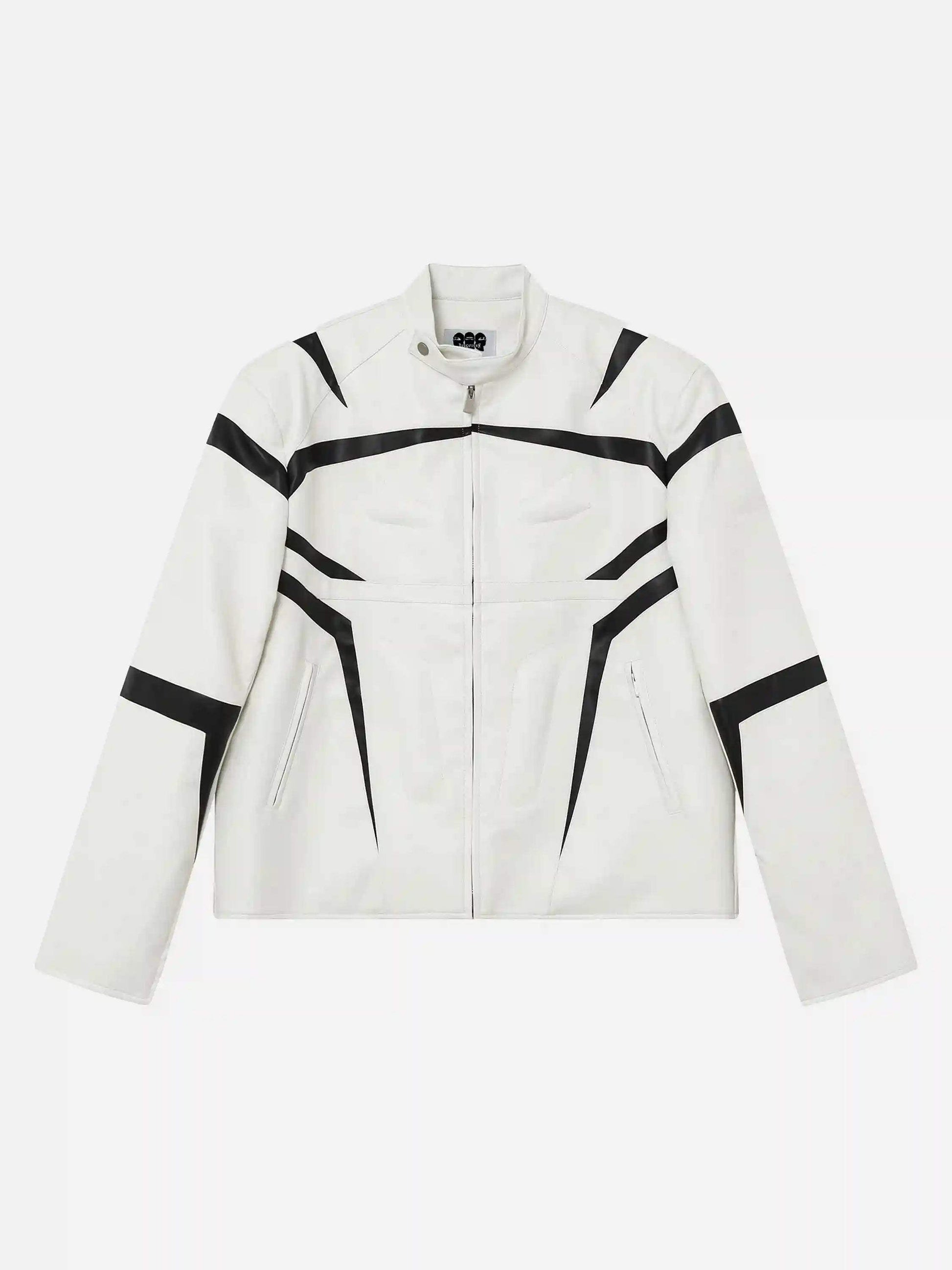 Disguisen Street Hip-Hop Contrast Color Stitching Jacket