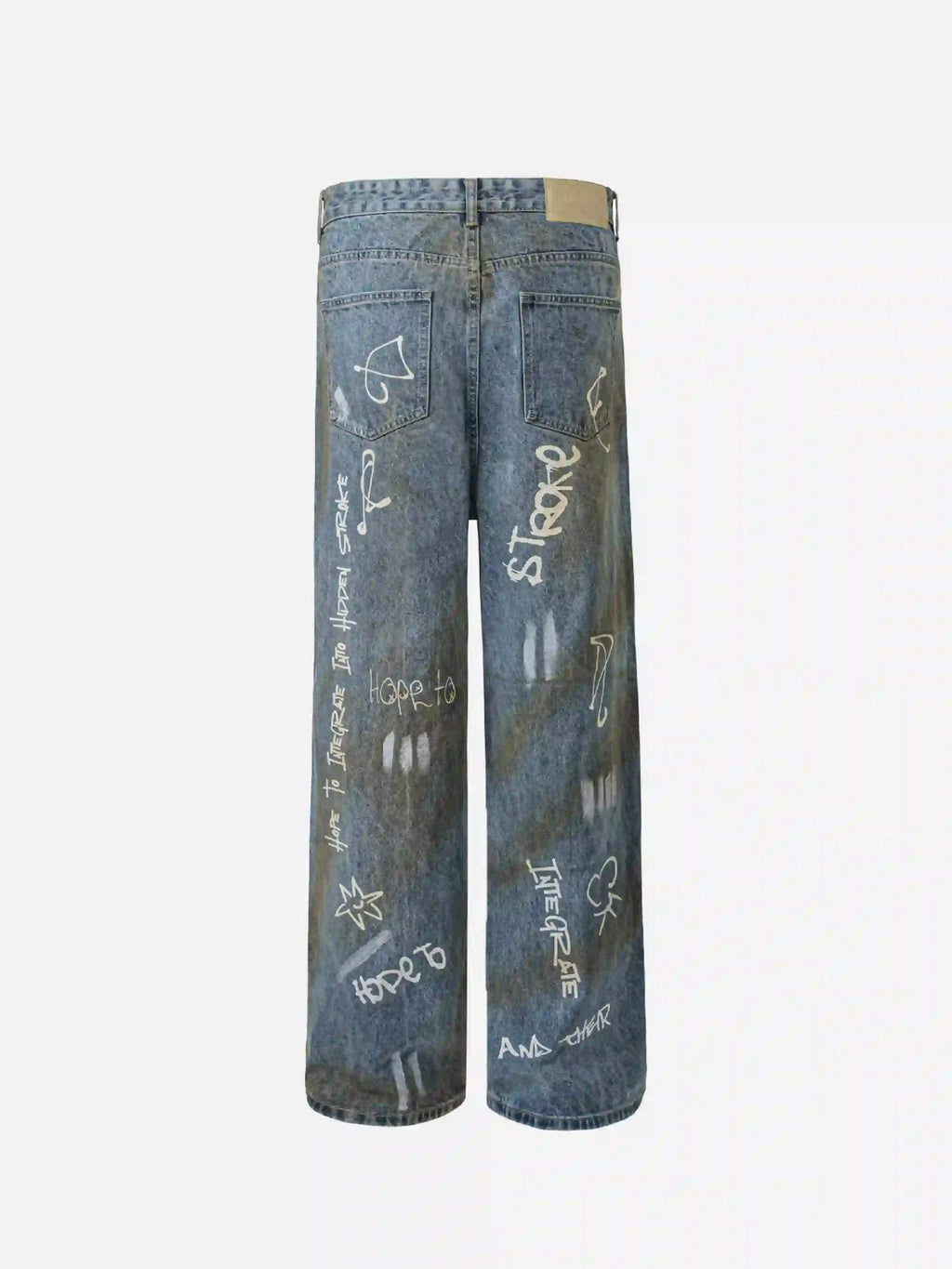 Disguisen Hip-Hop Graffiti Distressed Jeans
