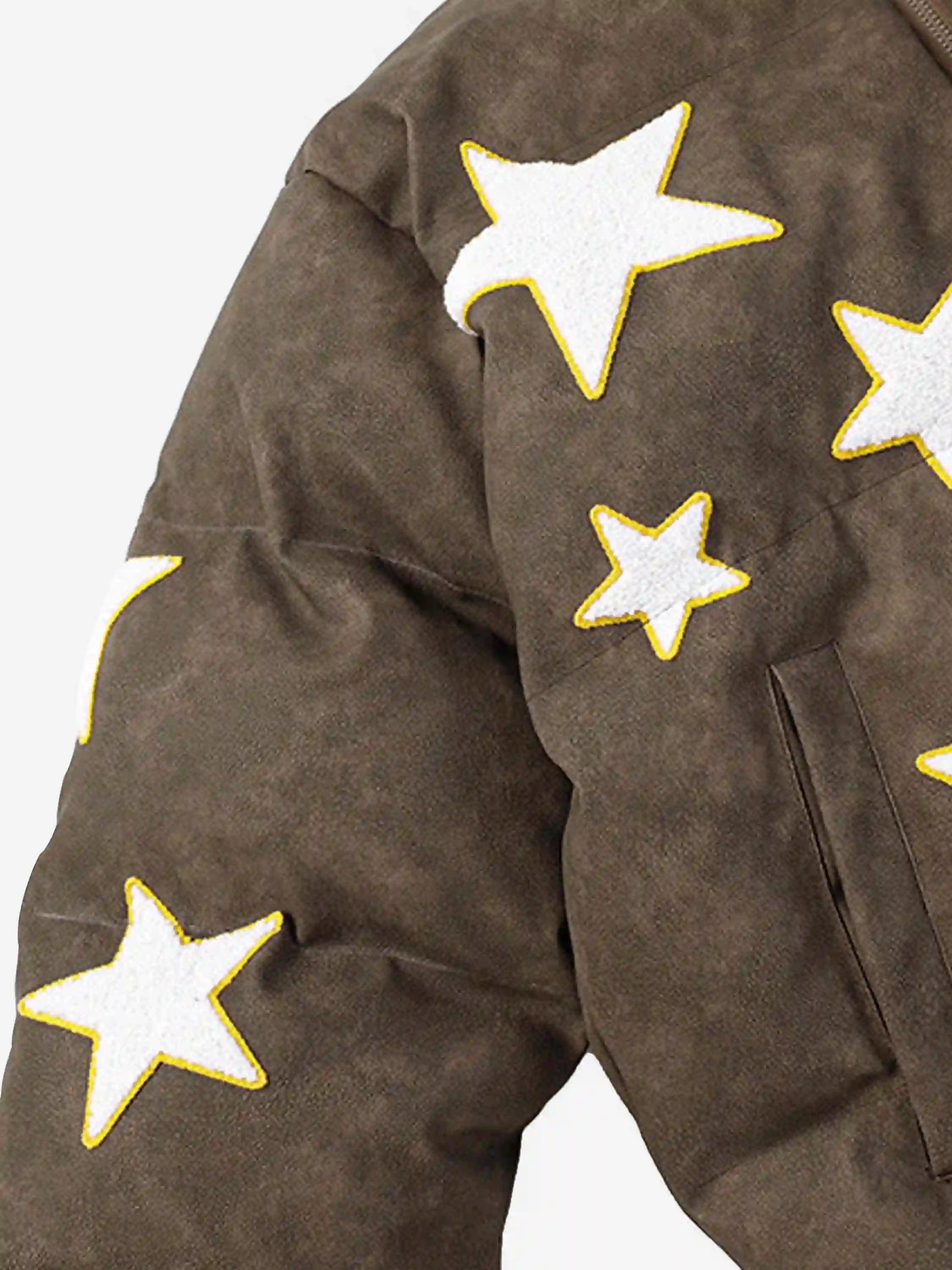 Disguisen American Hip-Hop Towel Embroidered Star Coat