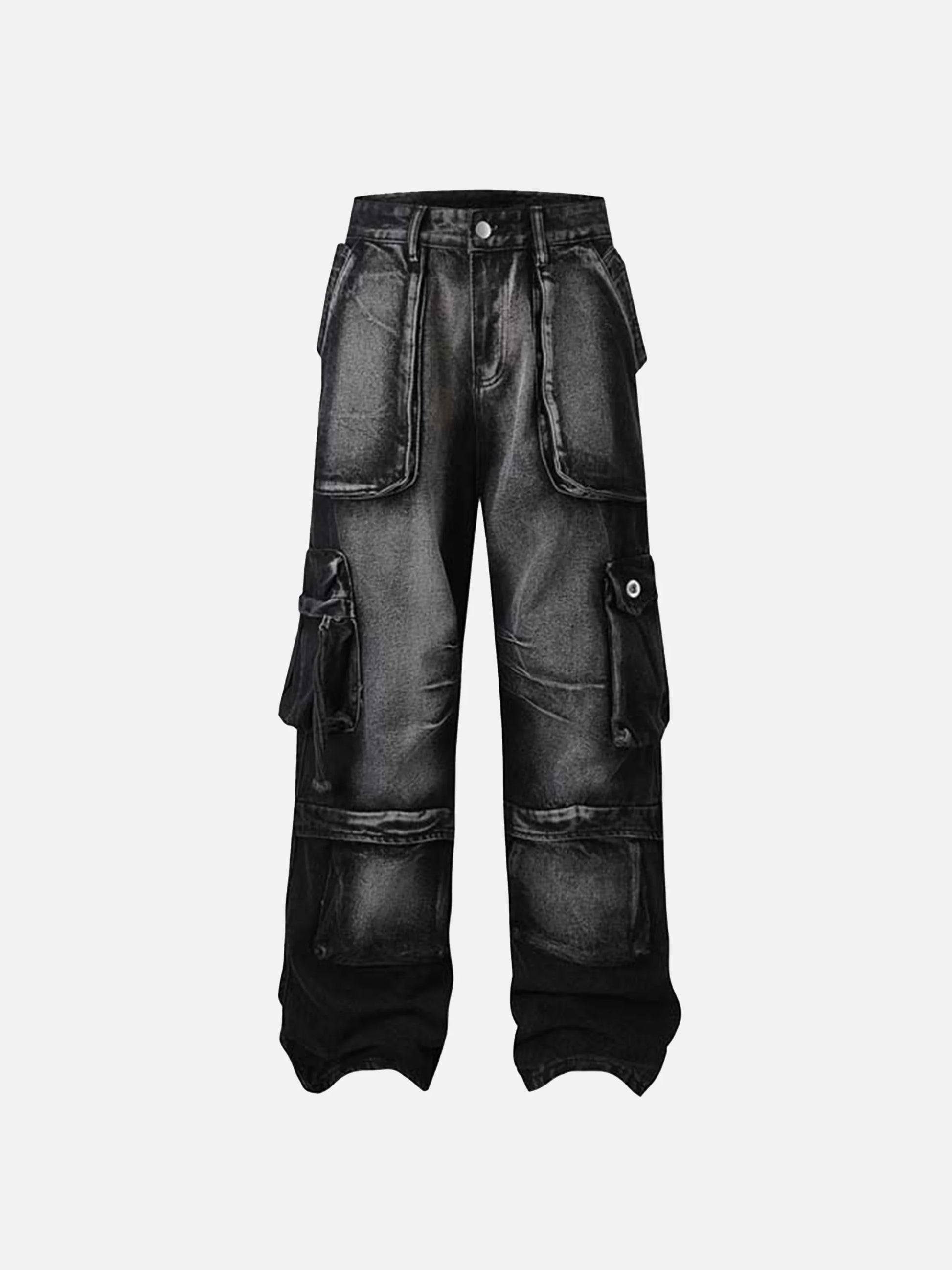 Gradient Multi-Pocket Cargo Jeans
