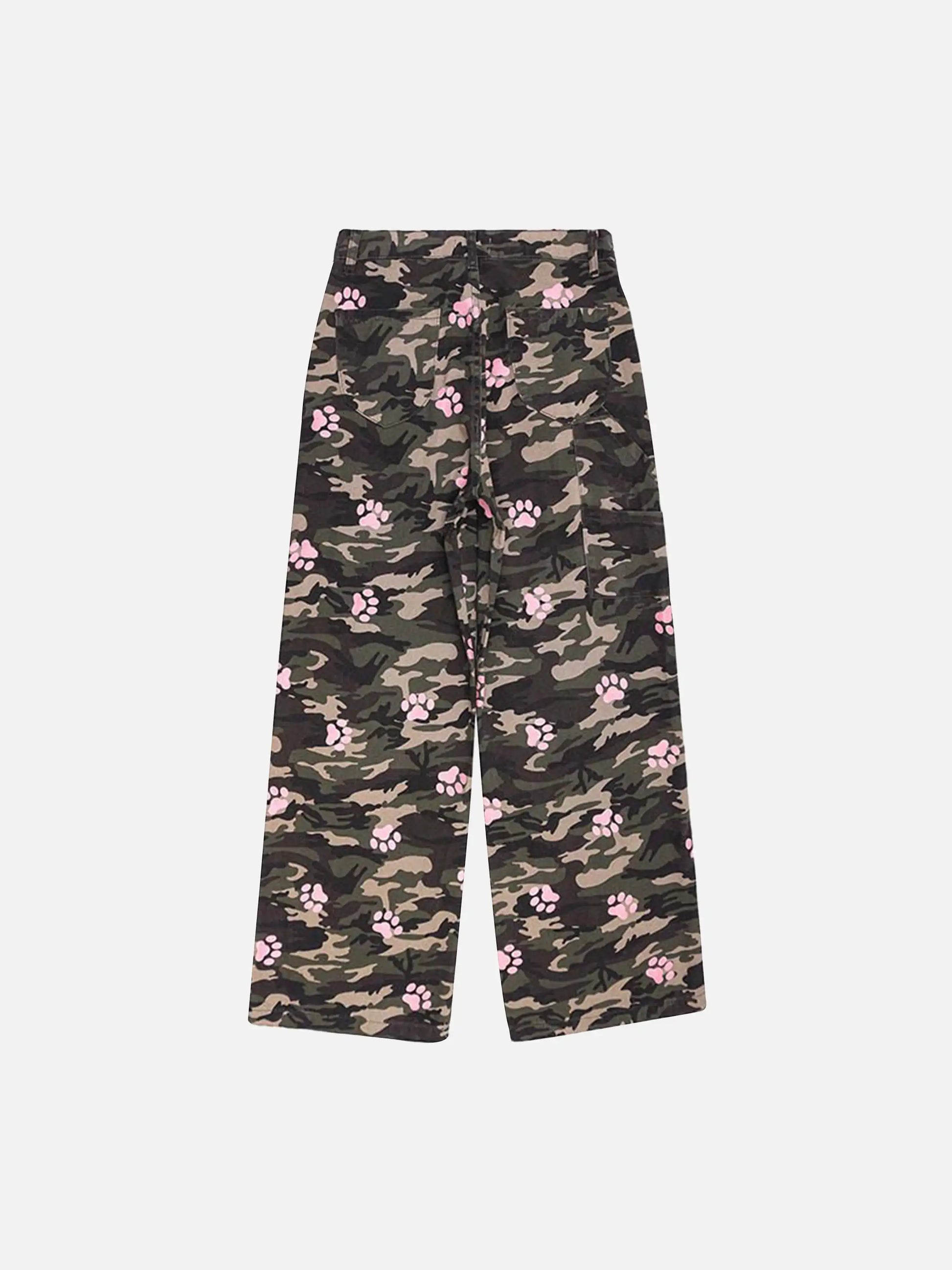 Disguisen Dog Paw Print Camouflage Pants