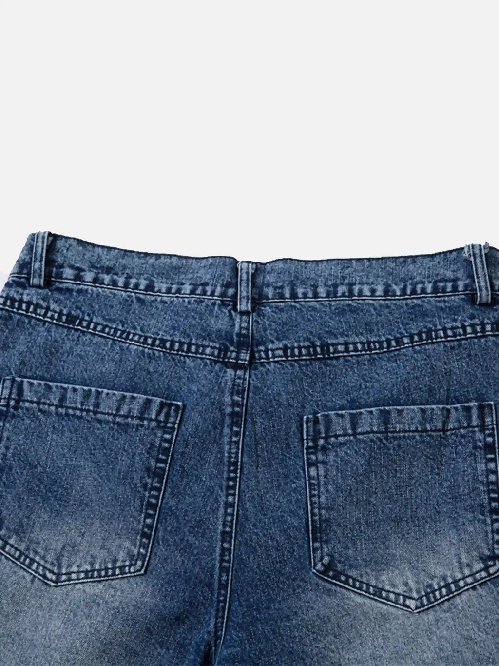 Thorn Print Washed Oversized Jeans