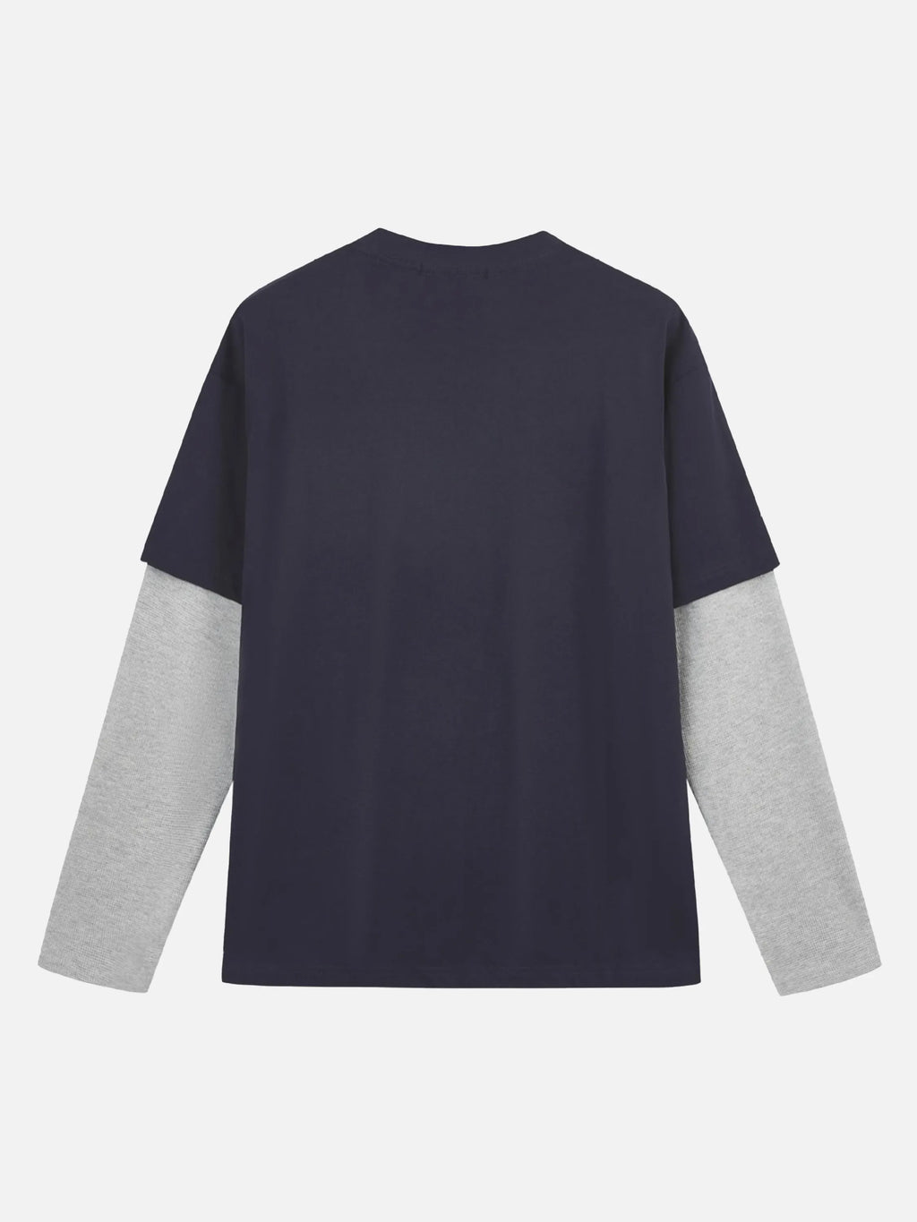 Disguisen American Waffle Faux Two-Piece Long-Sleeved T-Shirt