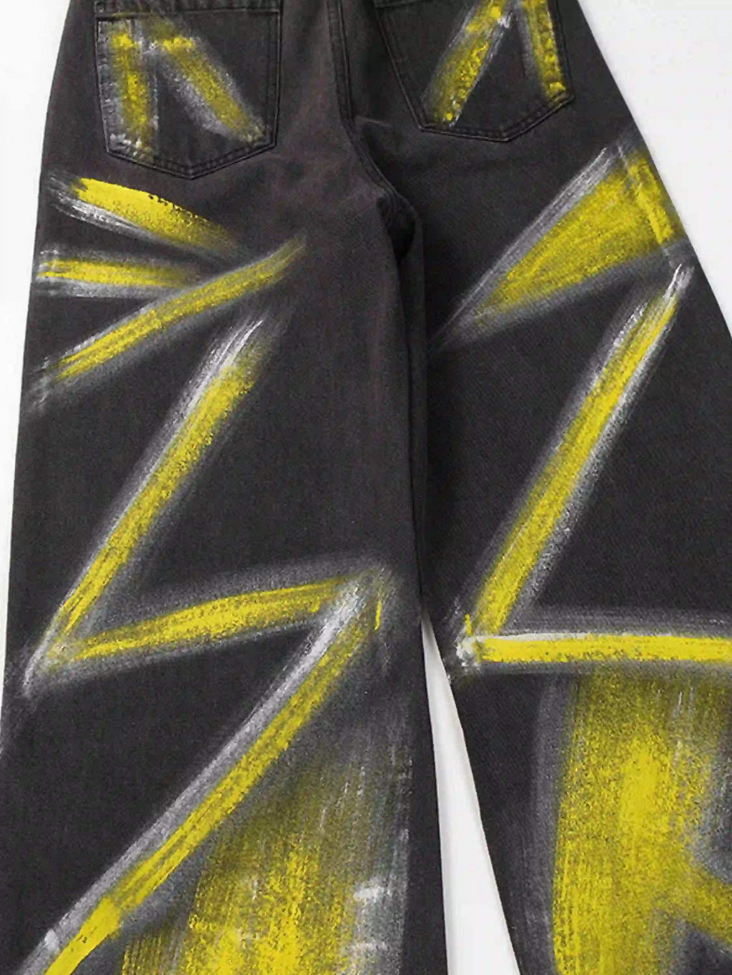 Disguisen Street Jeans dritti sporchi dipinti a mano