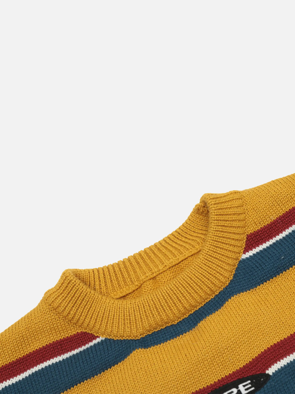 Vintage Embroidered Striped Sweater