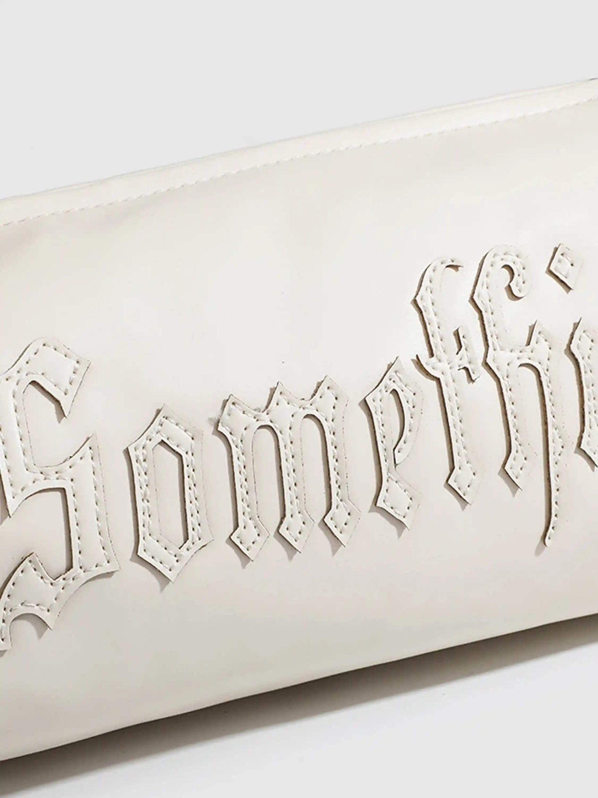 Disguisen Gothic Alphabet Patch Embroidered Crossbody Bag