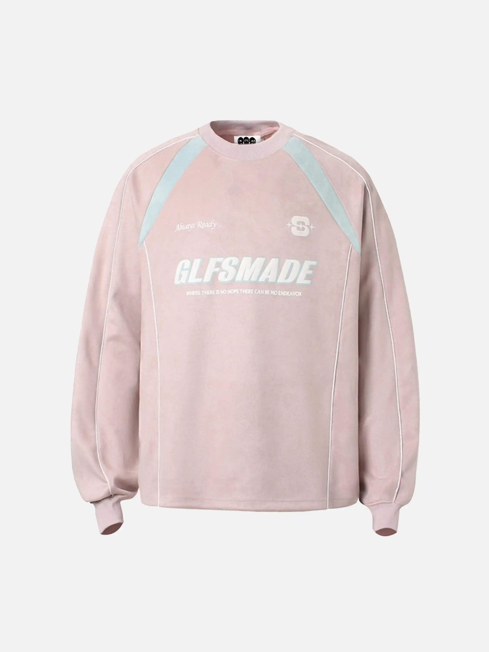 Disguisen Hip-Hop Patchwork Suede Long Sleeves