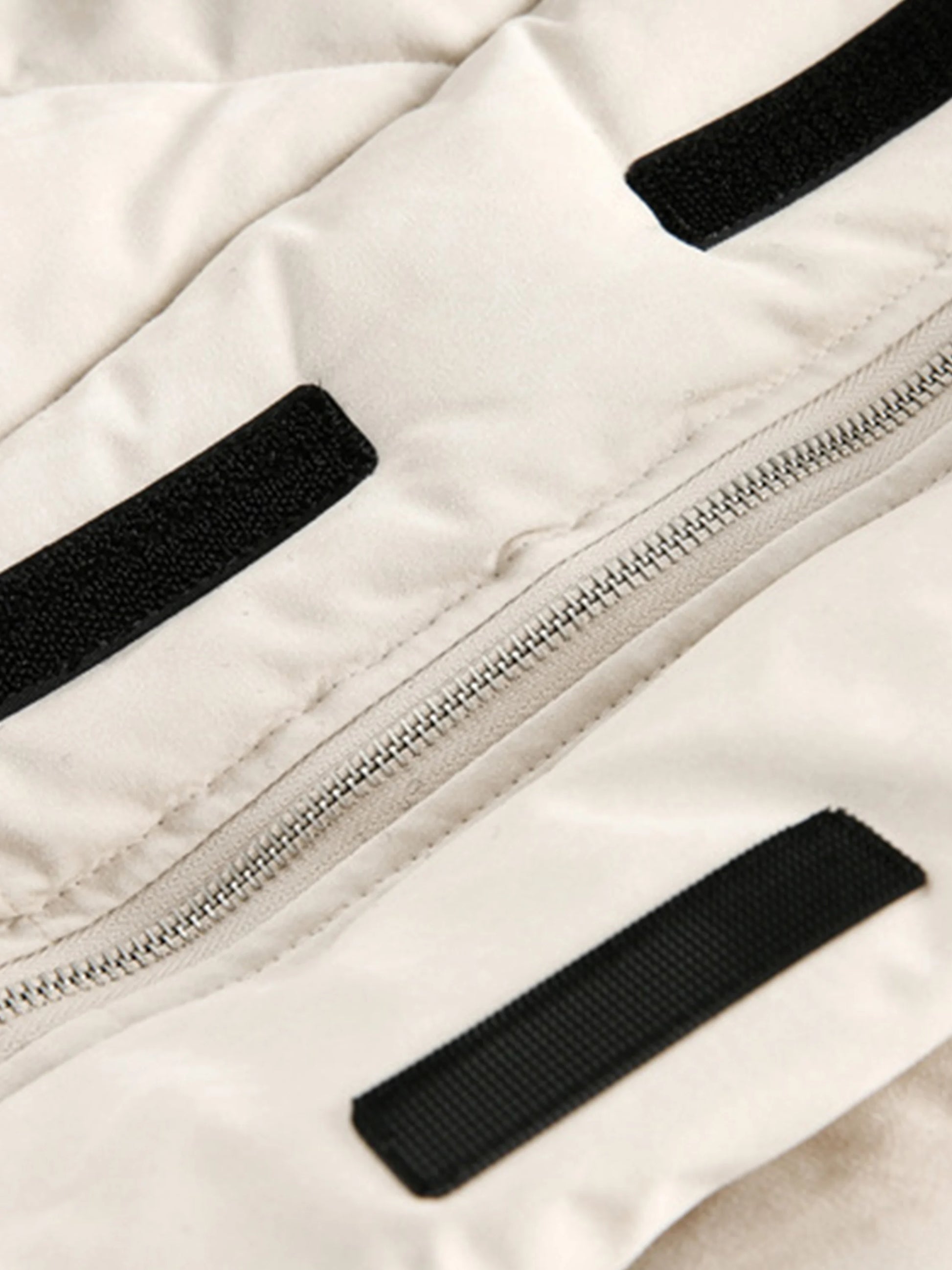 Panelled Stand Collar Cropped Coat