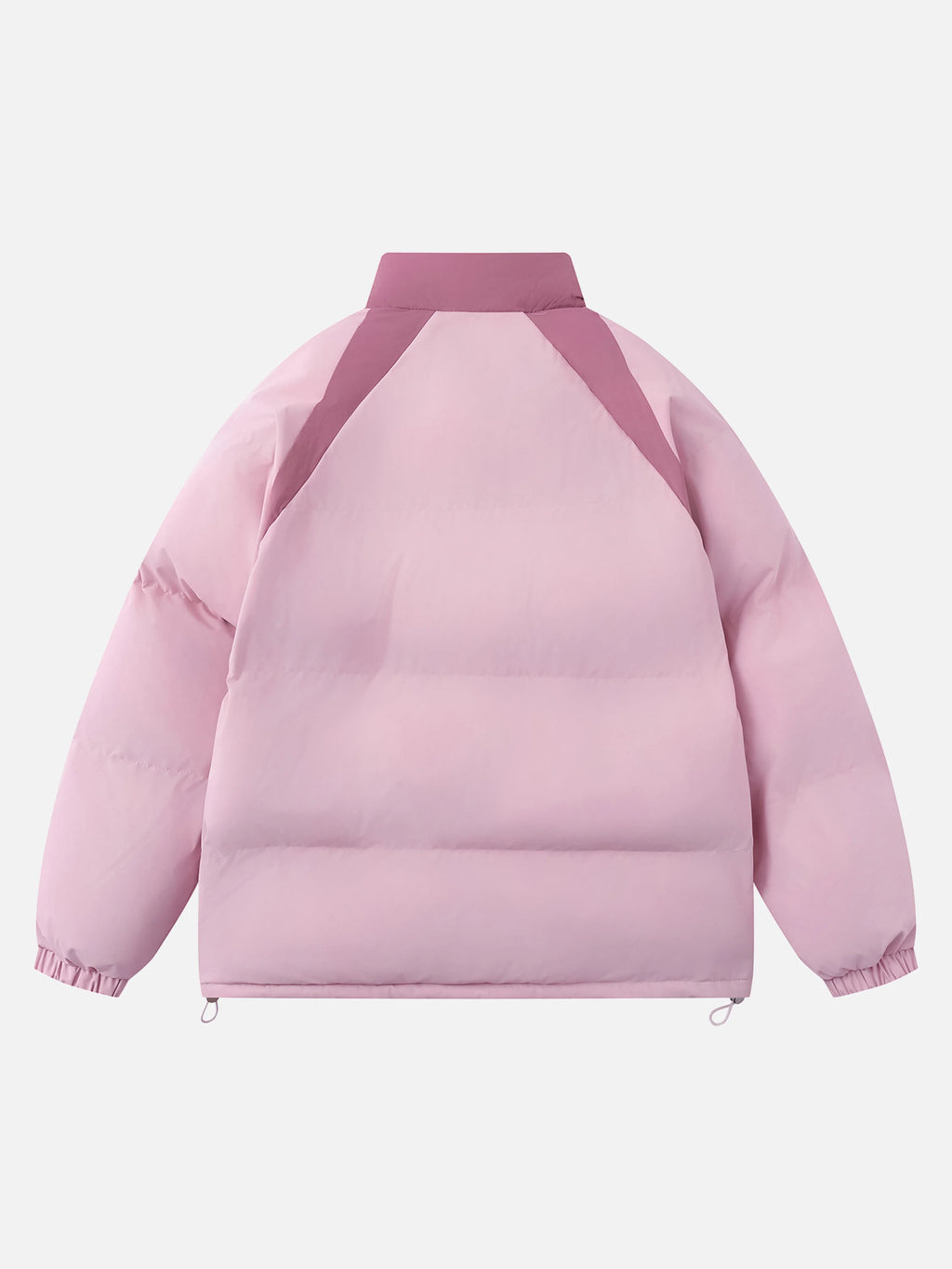 Contrasting Stand Collar Coat