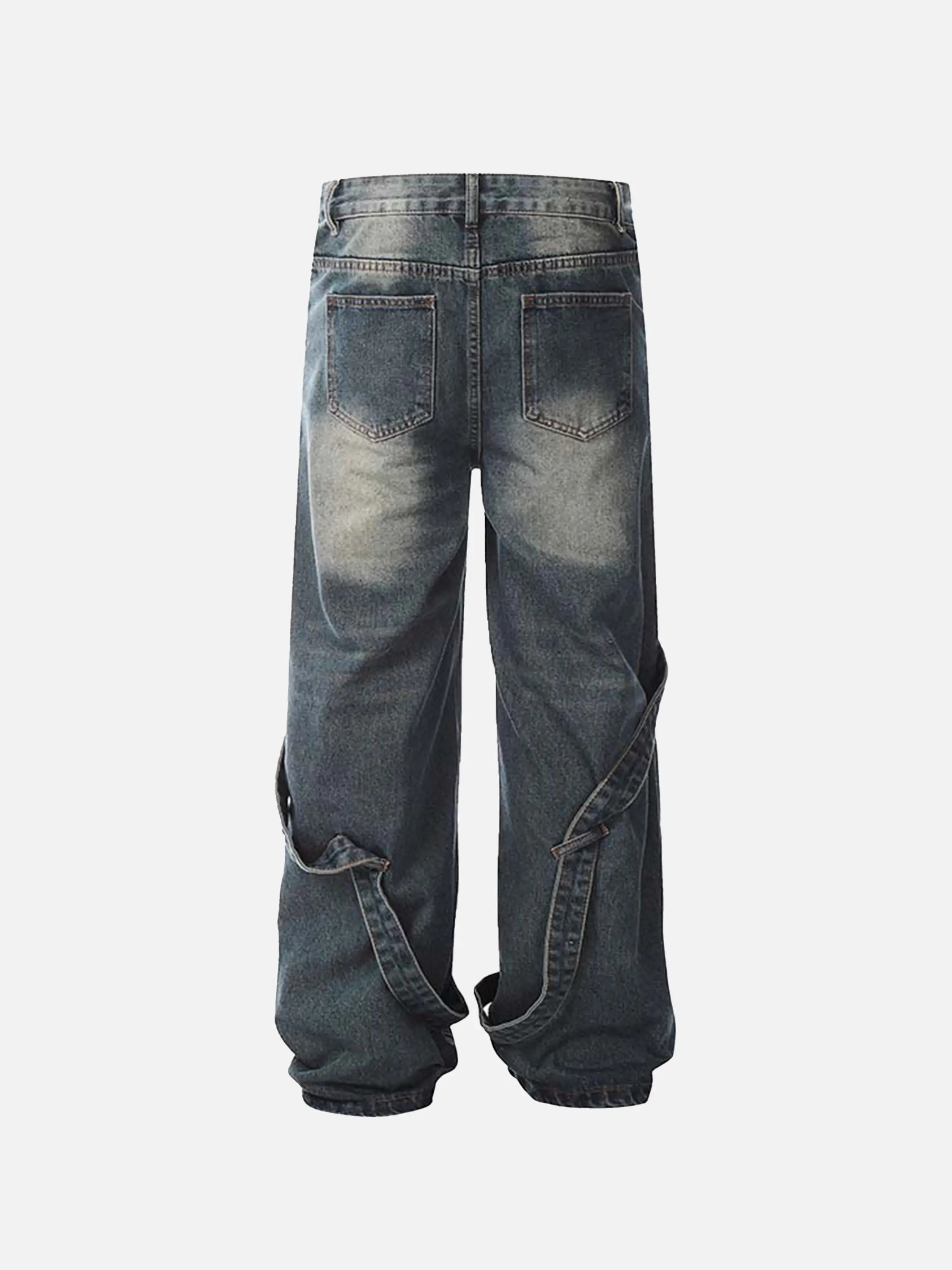Vintage Washed Deconstructed Jeans