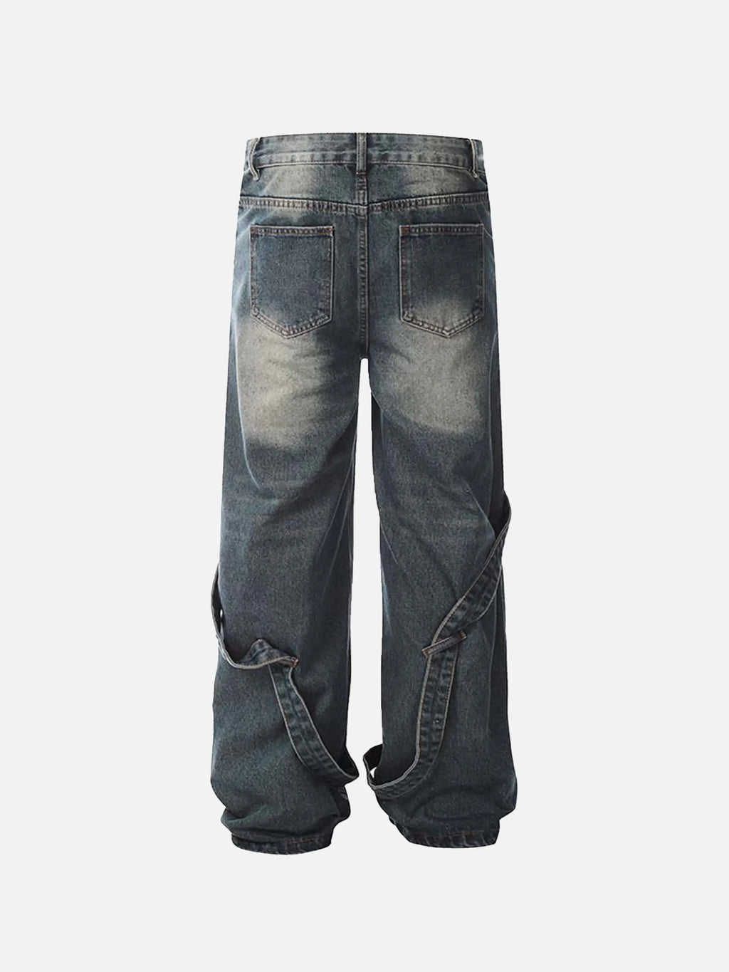 Vintage Washed Deconstructed Jeans