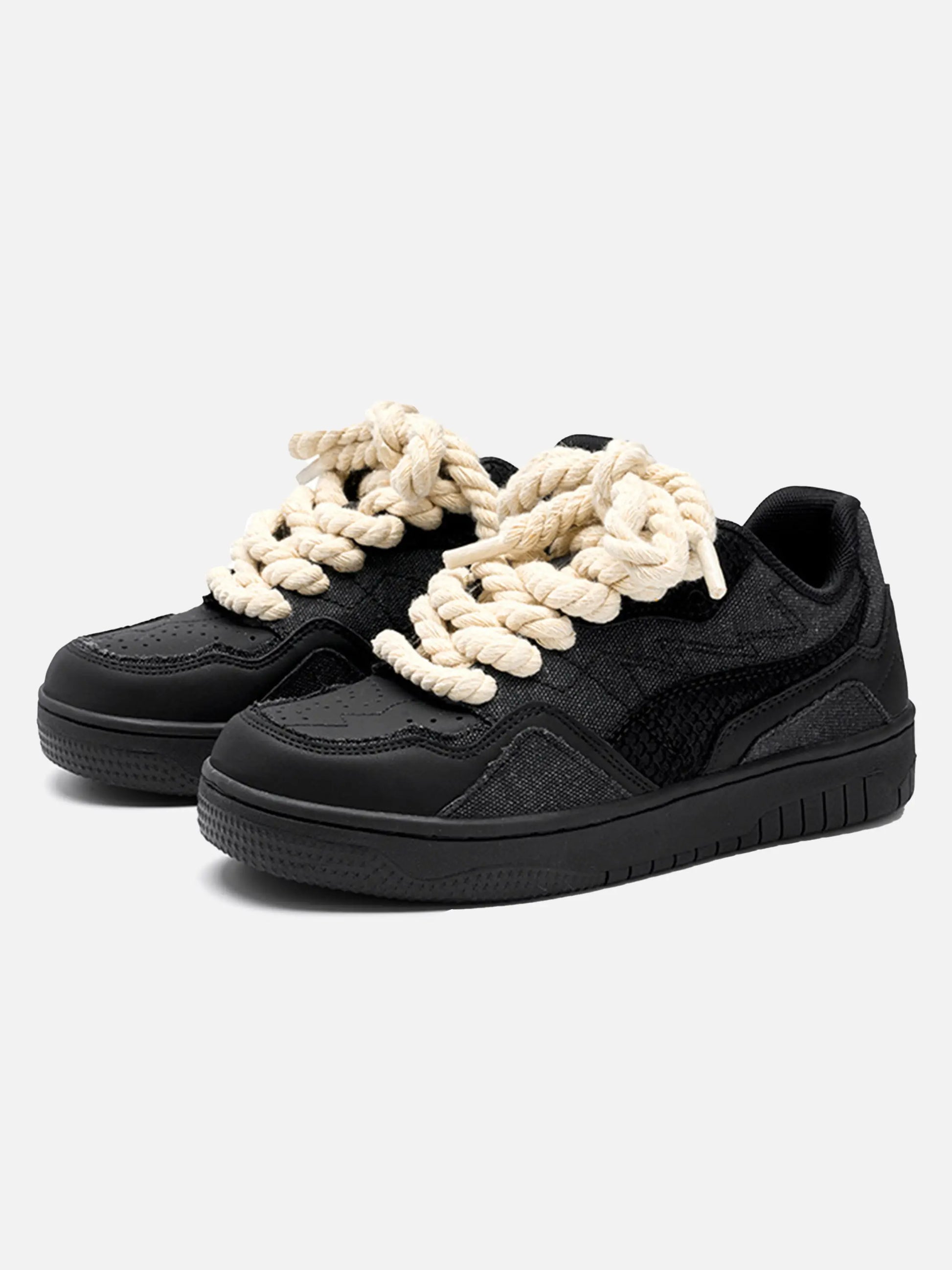 Disguisen Vintage Rope Design Patch Sneakers