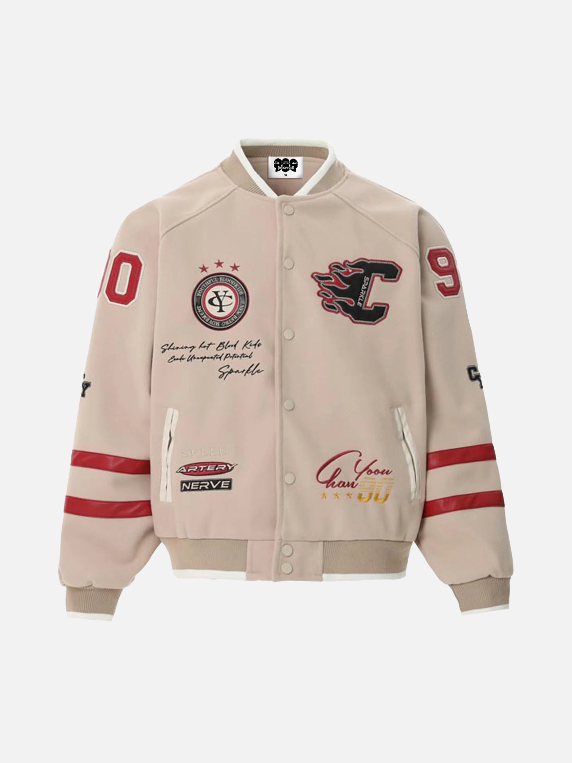 Vintage Embroidered Varsity Baseball Jacket