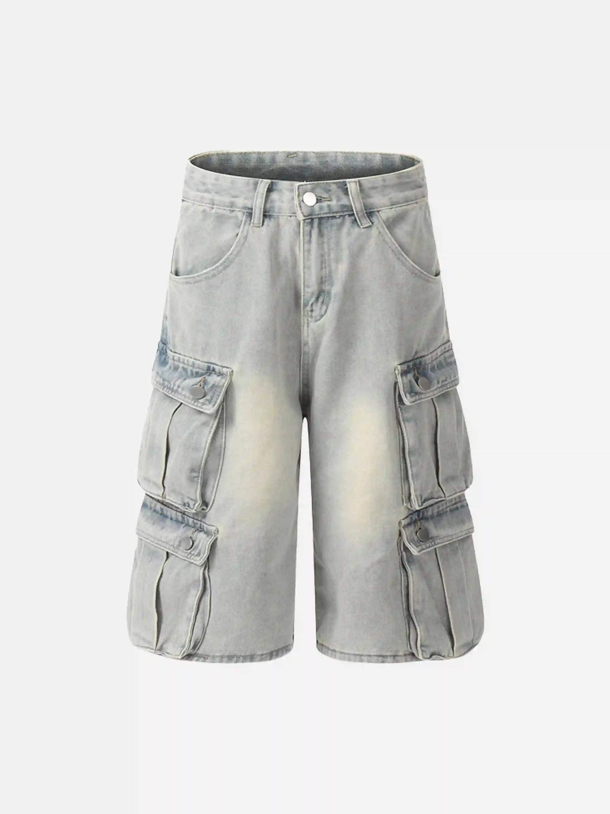 Disguisen Vintage Washed Loose Wide-Leg Denim Jorts