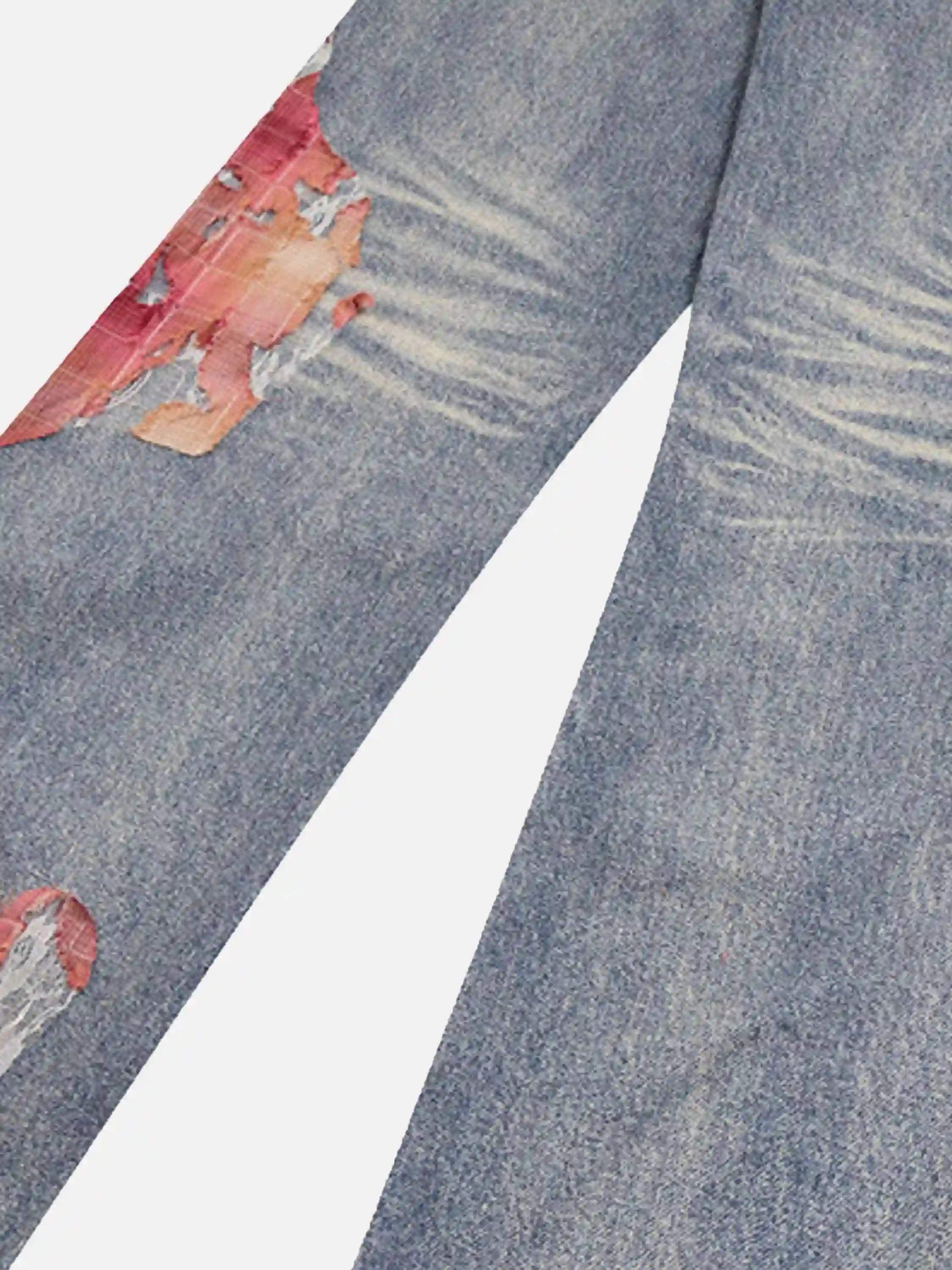 Disguisen Retro Patchwork Street Jeans