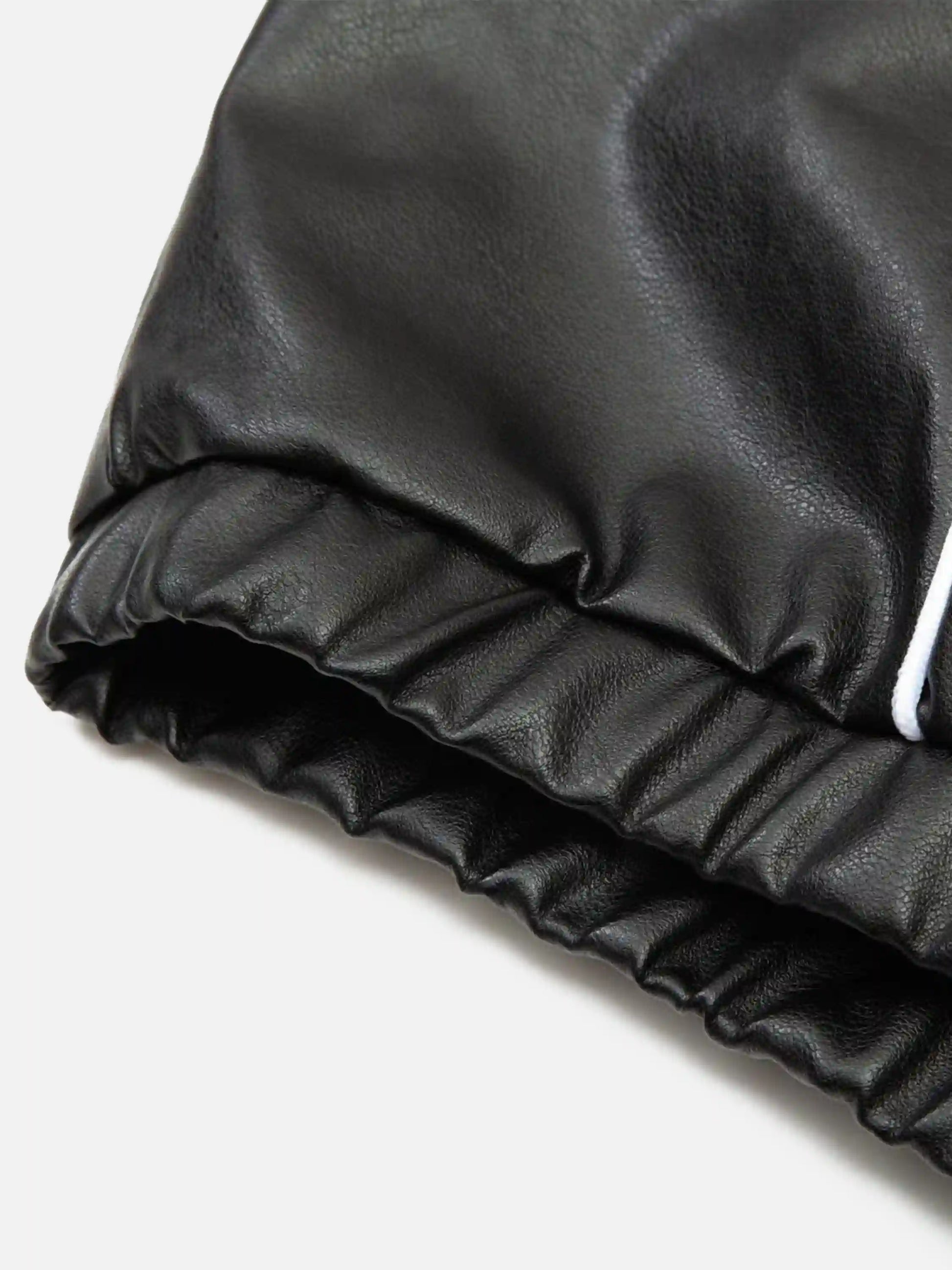 Disguisen Street Embroidery PU Leather Racing Jacket